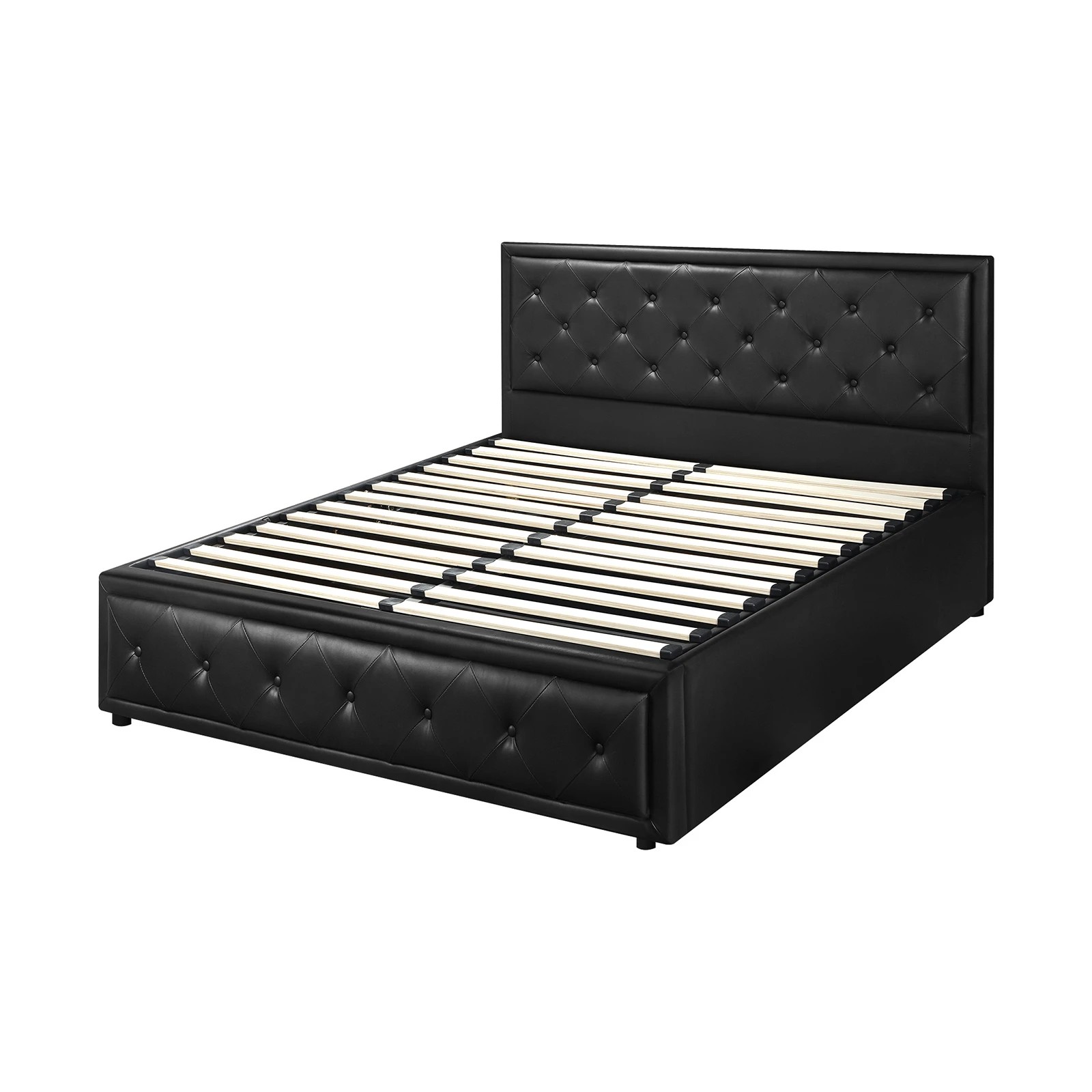 9 Oikiture Double Bed Frame Gas Lift Base With Storage Enzo
 - Black, 9 of 10