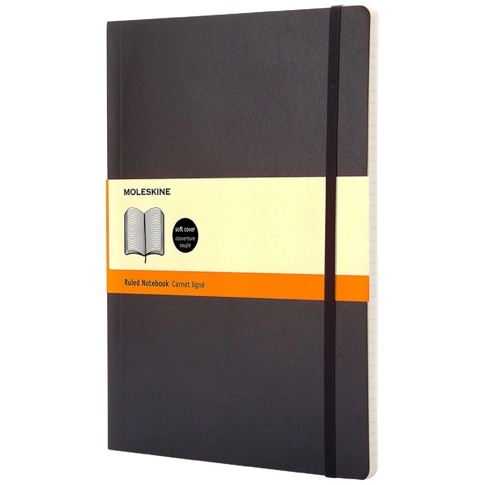 2 Moleskine Classic Softcover Ruled XL 192pg Notebook Black, 2 of 3