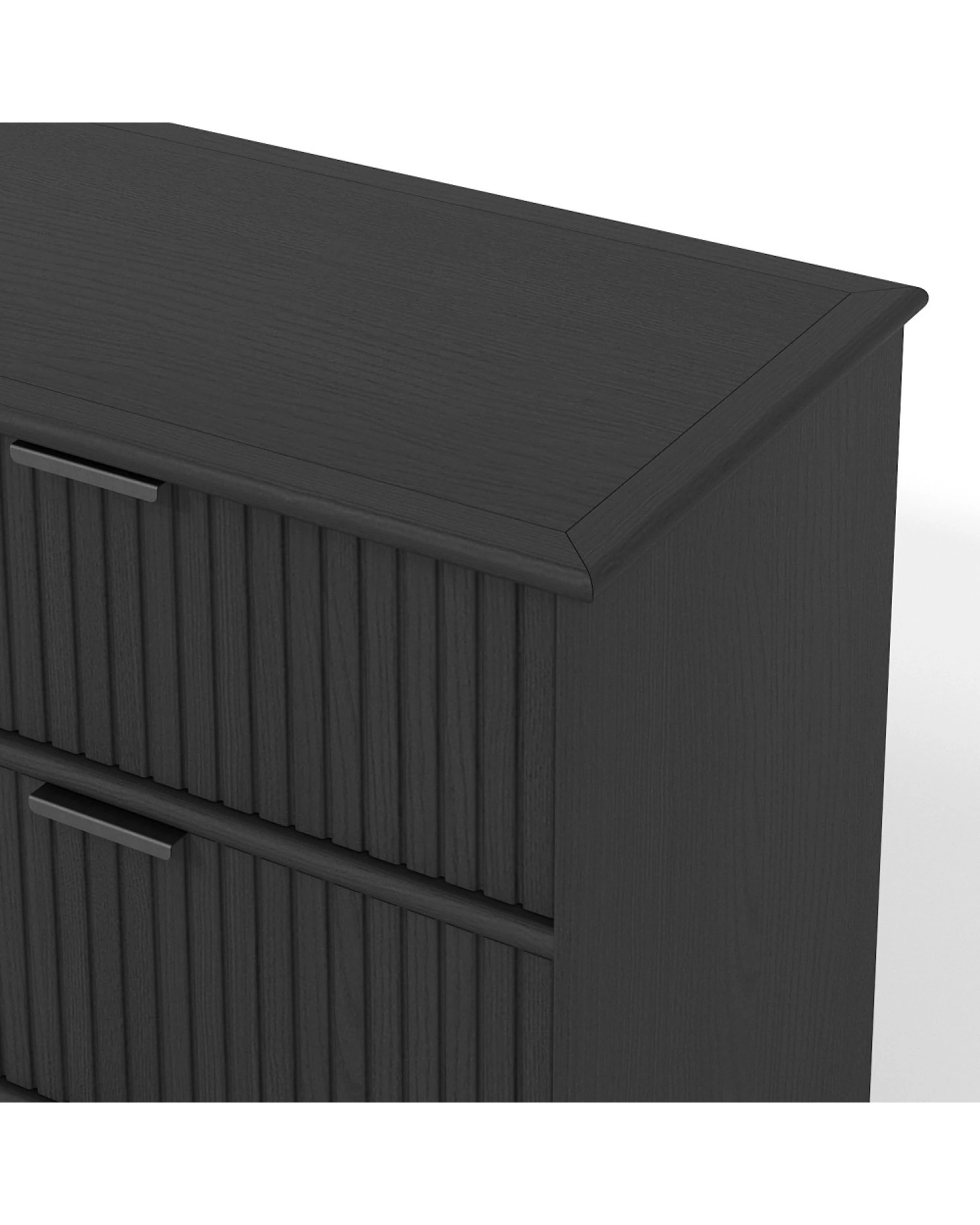5 Alpine Bay Sorrento 6 Drawer Chest Vertical Groove Detail Storage Unit Woodgrain - Black, 5 of 8