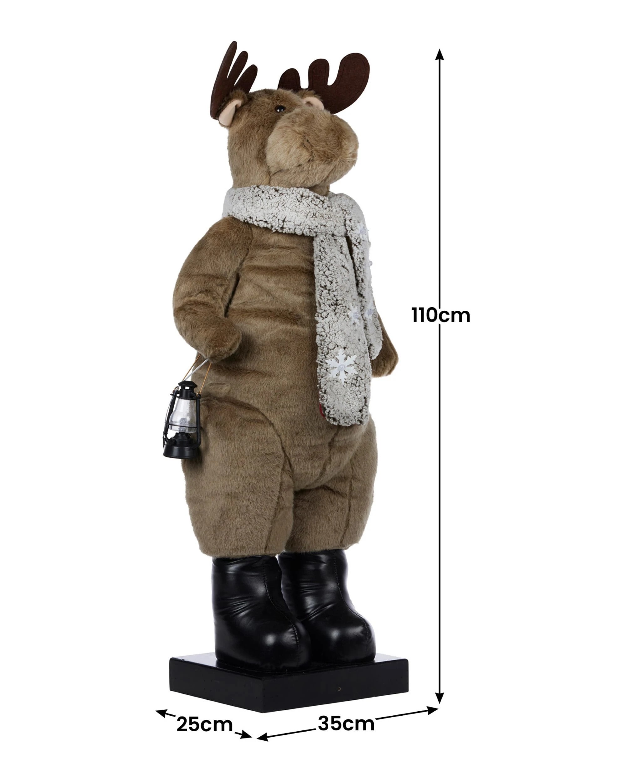 3 Christabelle 1.1m Musical LED Animated Christmas Moose Decoration Light-Up Lantern Ornament, 3 of 3