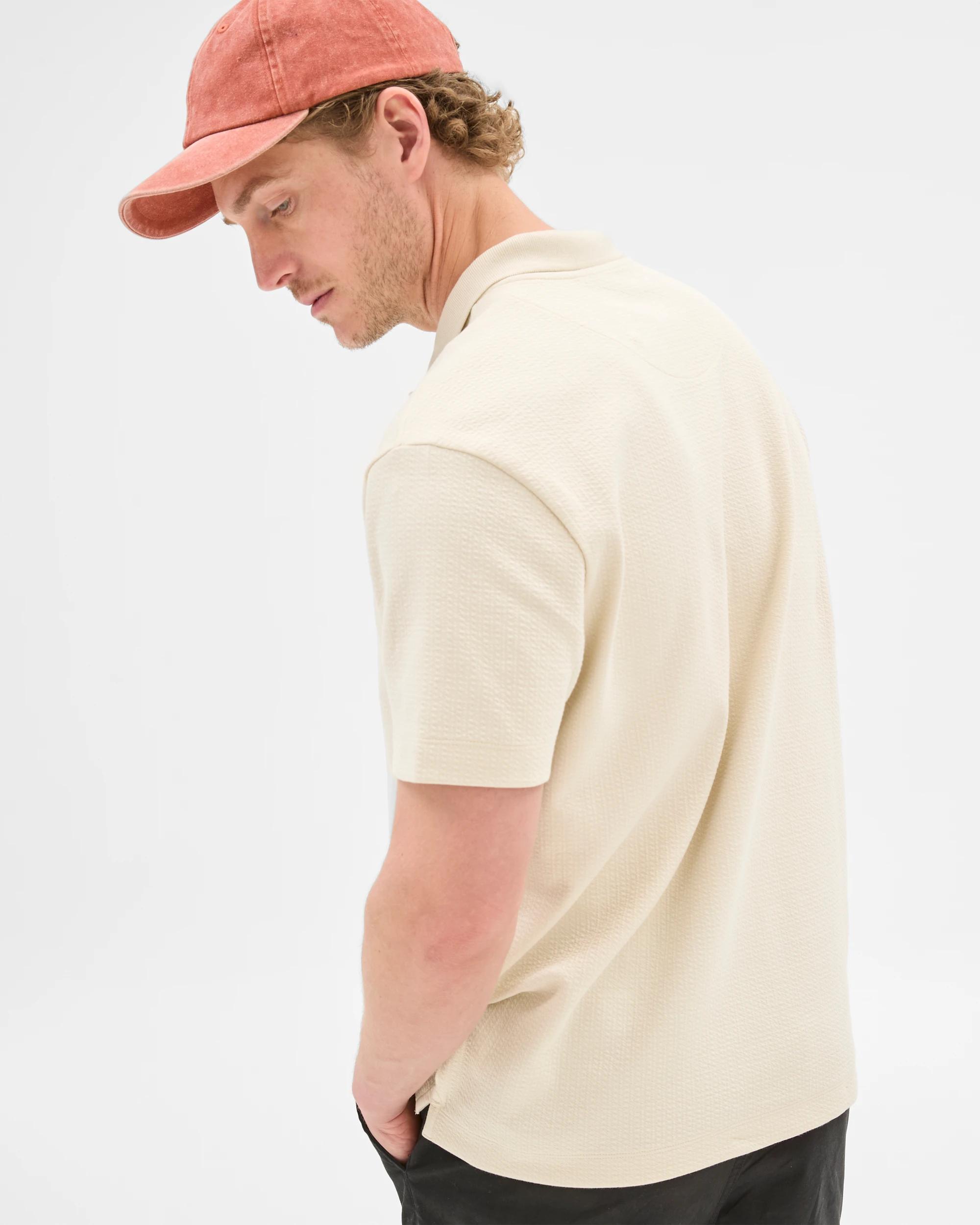 5 Target Australian Cotton Blend Textured Polo Shirt BIRCH, 5 of 6