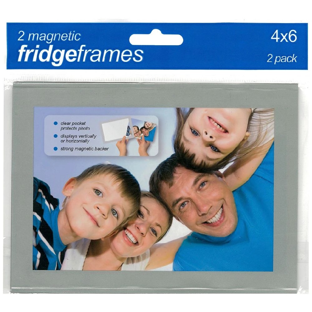 1 Magnetic Fridge Frame 6x4" Silver 2 Pack, 1 of 1