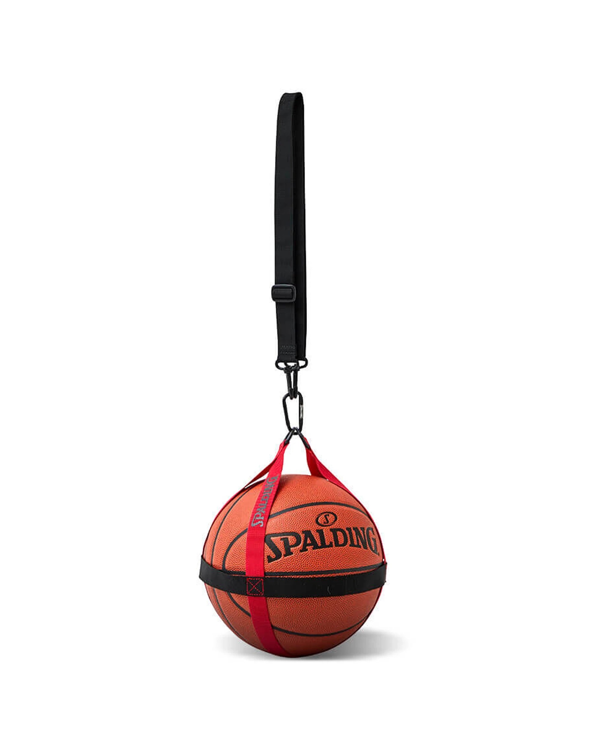 2 Spalding Basketball Harness 2 Pack Carry Bag Clip Fits Size 5-7 Polyester - Black, 2 of 5