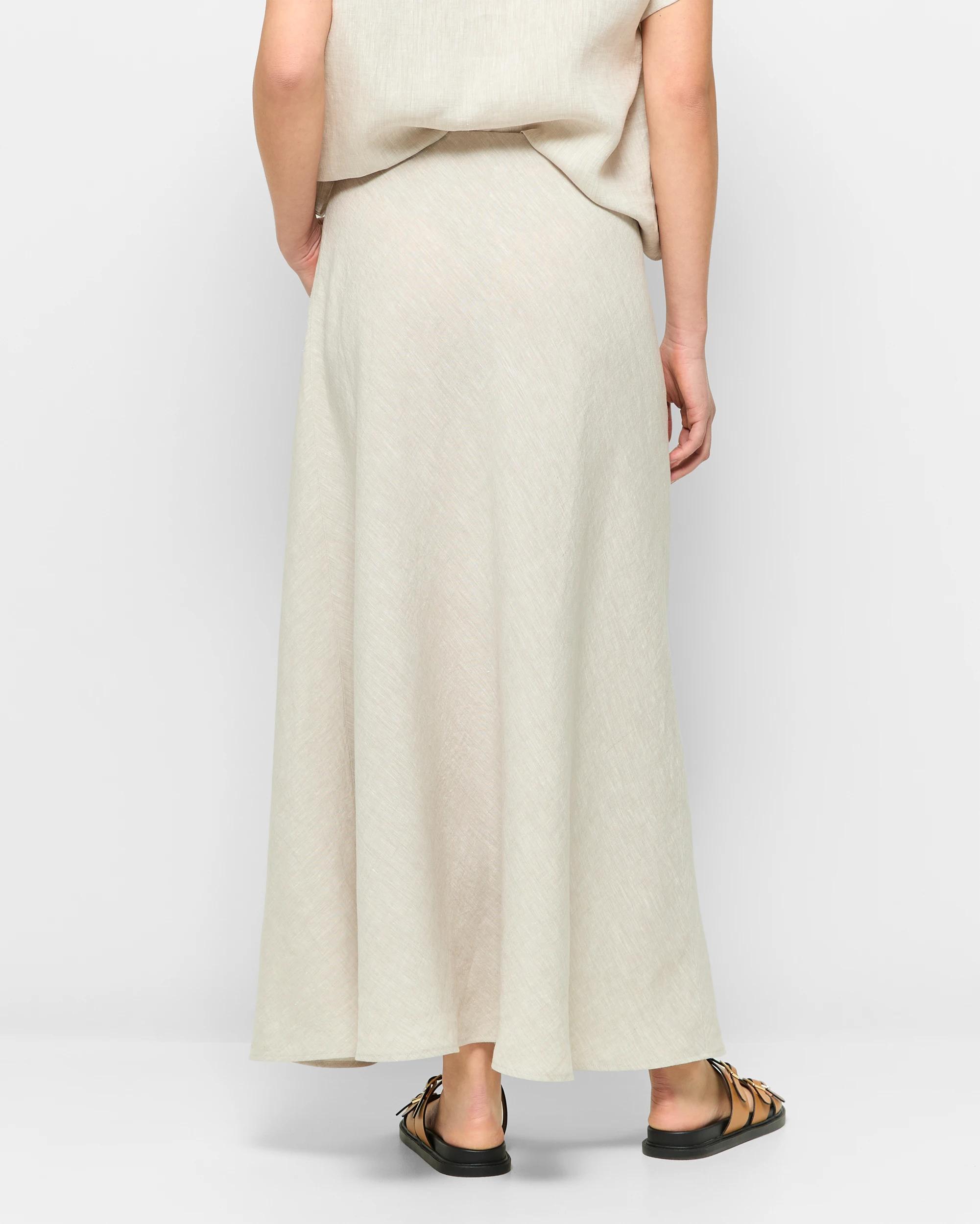 4 Target European Linen Bias Cut Midi Skirt FLAX, 4 of 5
