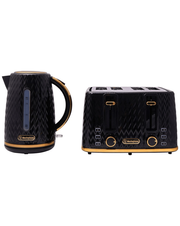 Westinghouse Kettle & Toaster Pack Black