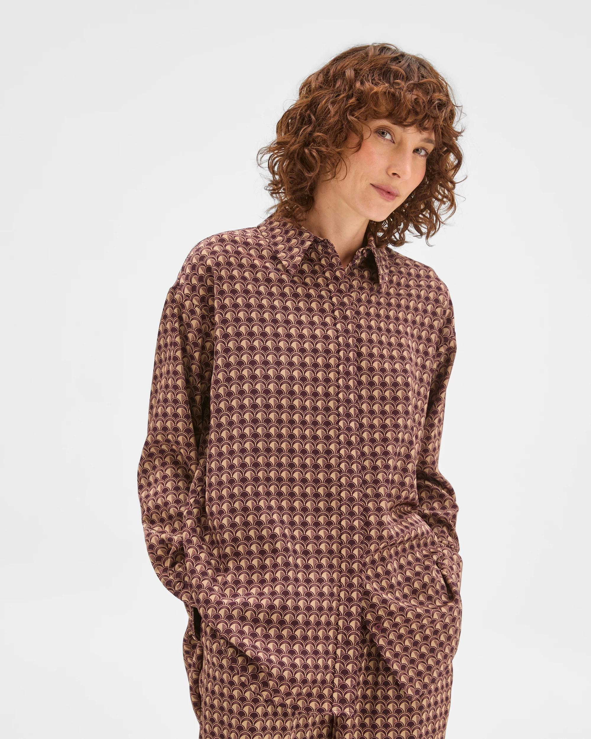 3 Preview Long Sleeve Set Dressing Shirt PINOT GEO SCARF, 3 of 6