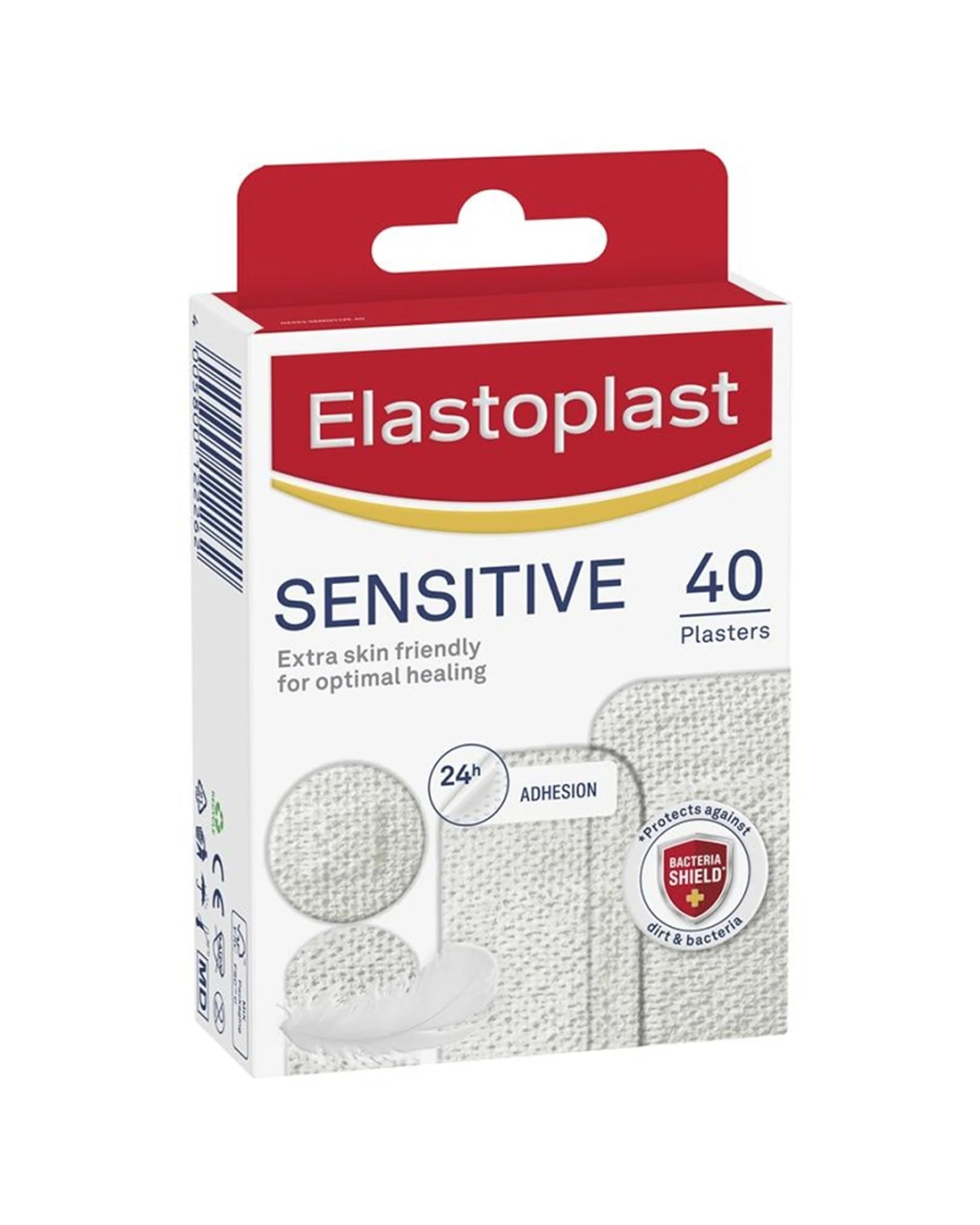 1 Elastoplast Sensitive Hypoallergenic Plaster Assorted 40 Pack - White, 1 of 1