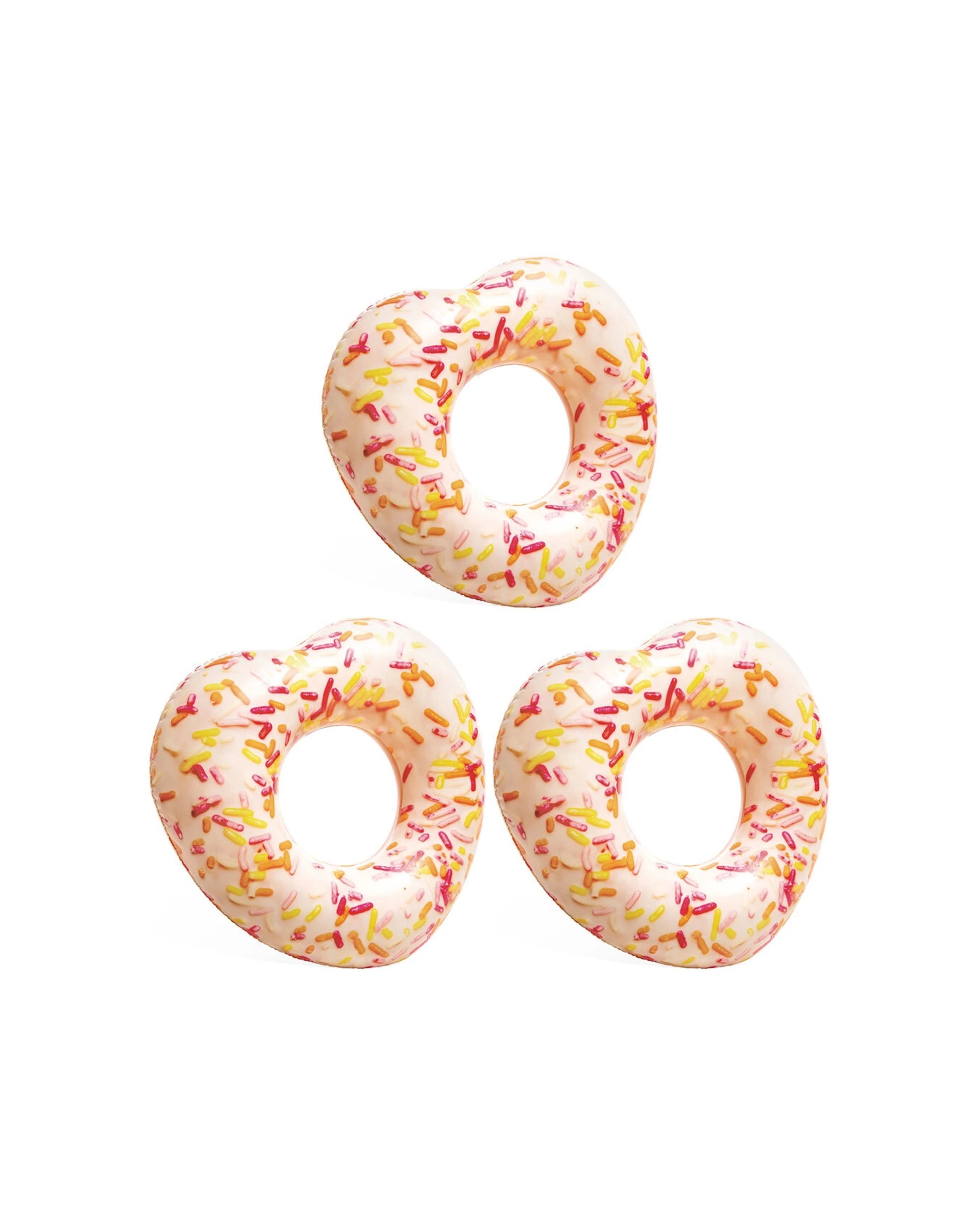 1 Intex 3PK Sprinkle Donut Heart Tube Inflatable Float - Multi, 1 of 7