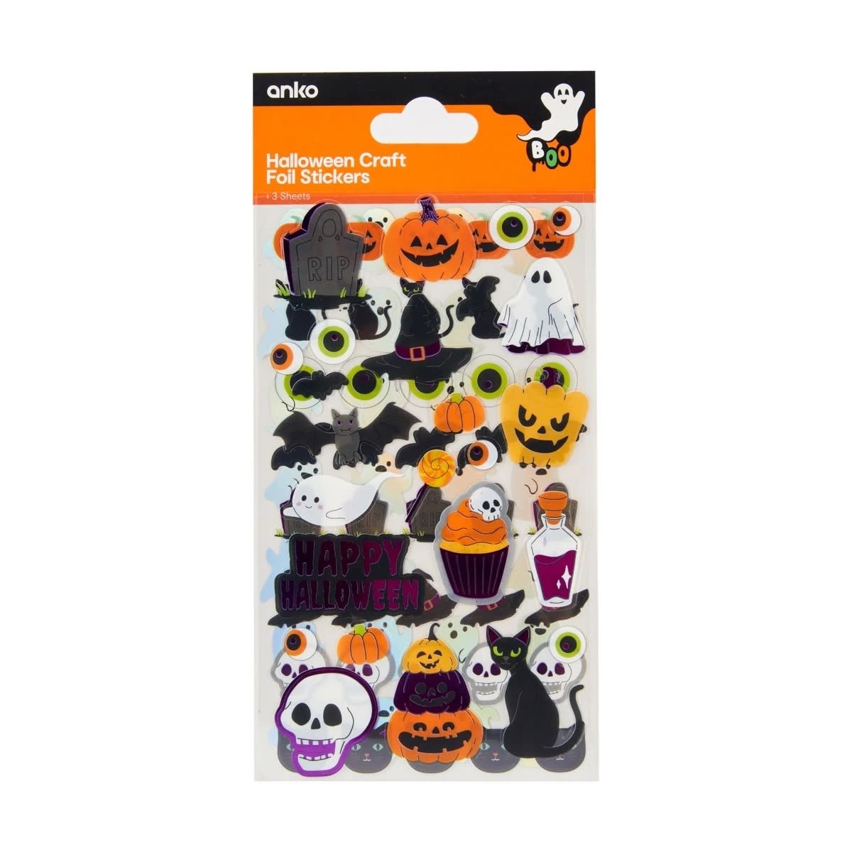 1 Halloween Craft Foil Stickers, 1 of 3