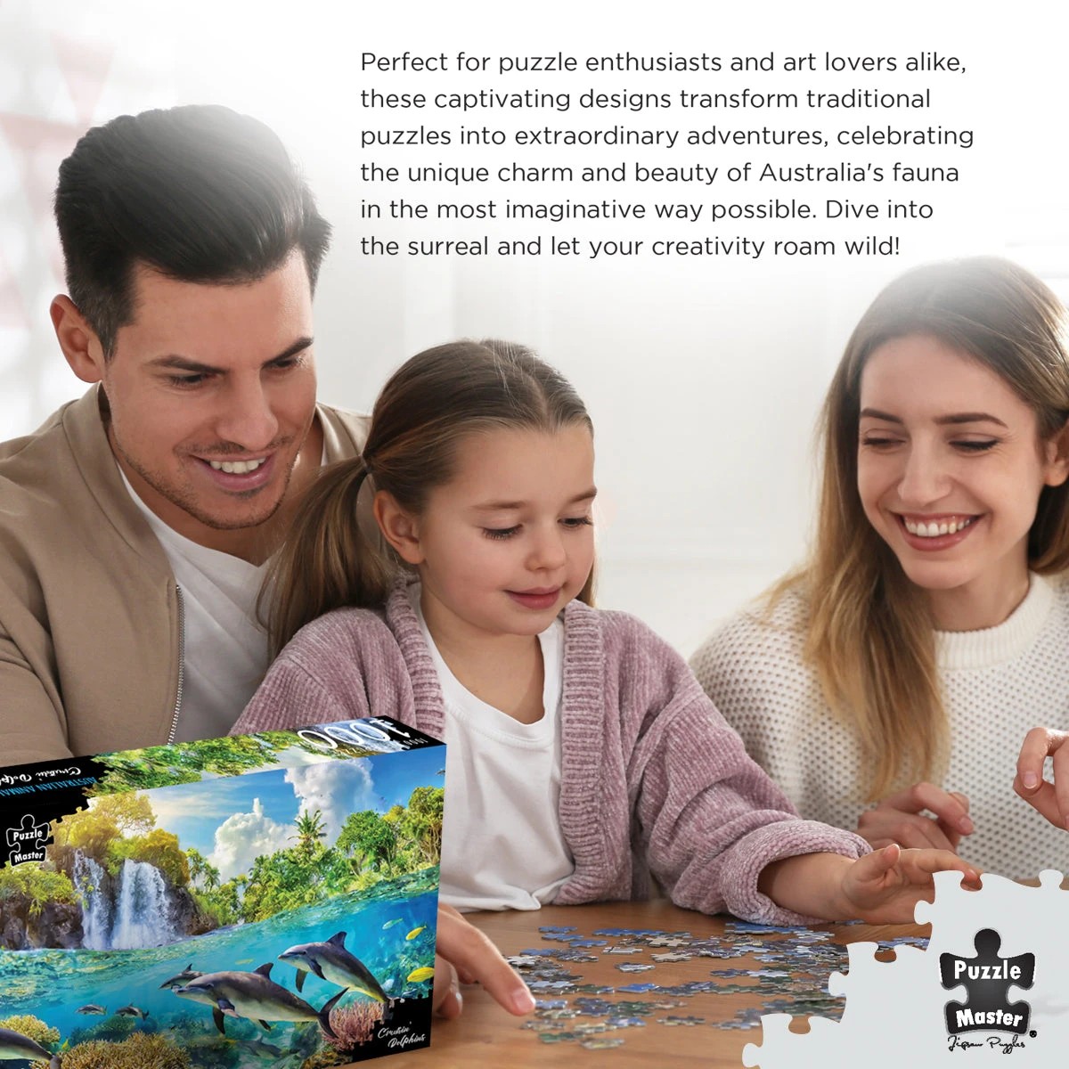 4 Puzzle Master Cruisin Dolphins 1000 Piece Jigsaw Puzzle, 4 of 8