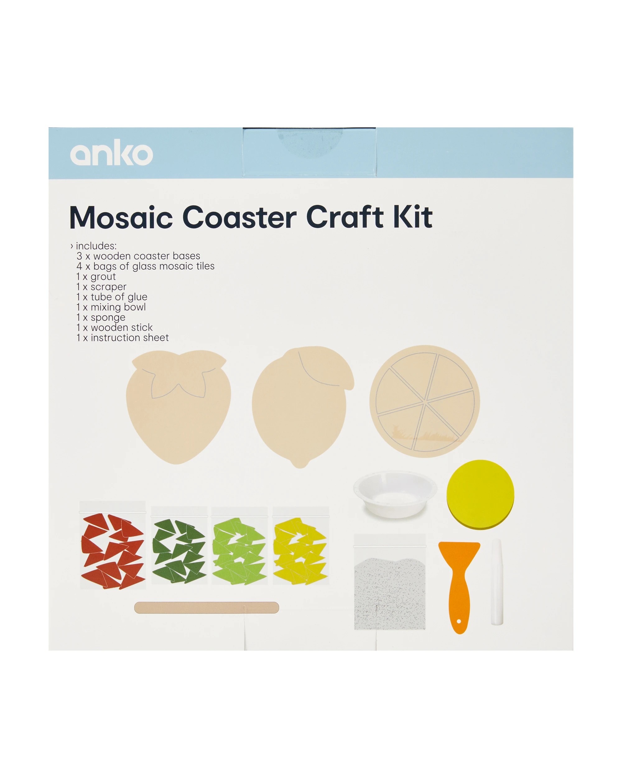 3 Mosaic Coaster Craft Kit, 3 of 3