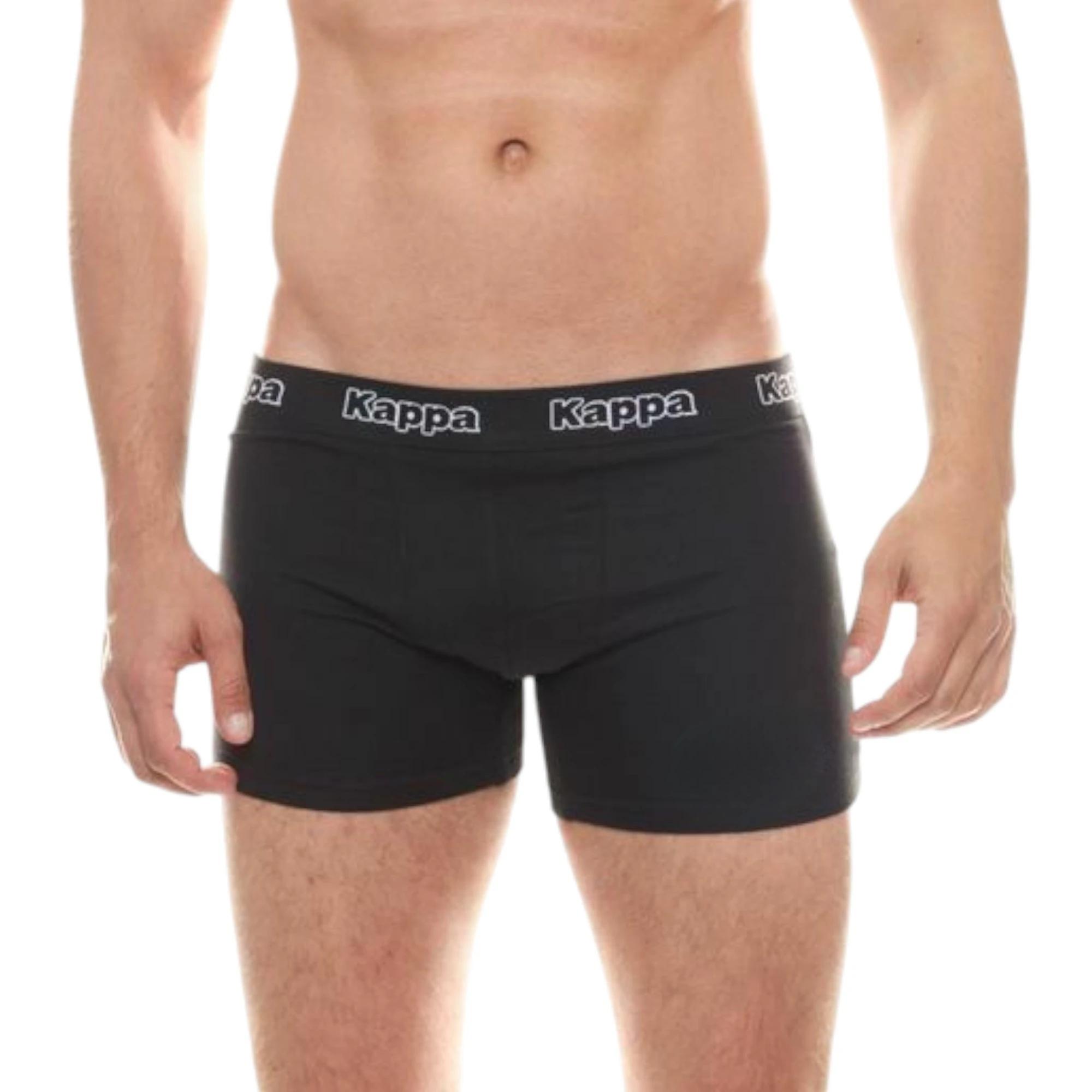 5 Kappa 12 Pack Mens Boxer Shorts Comfy Trunks BLACK/BLACK, 5 of 6
