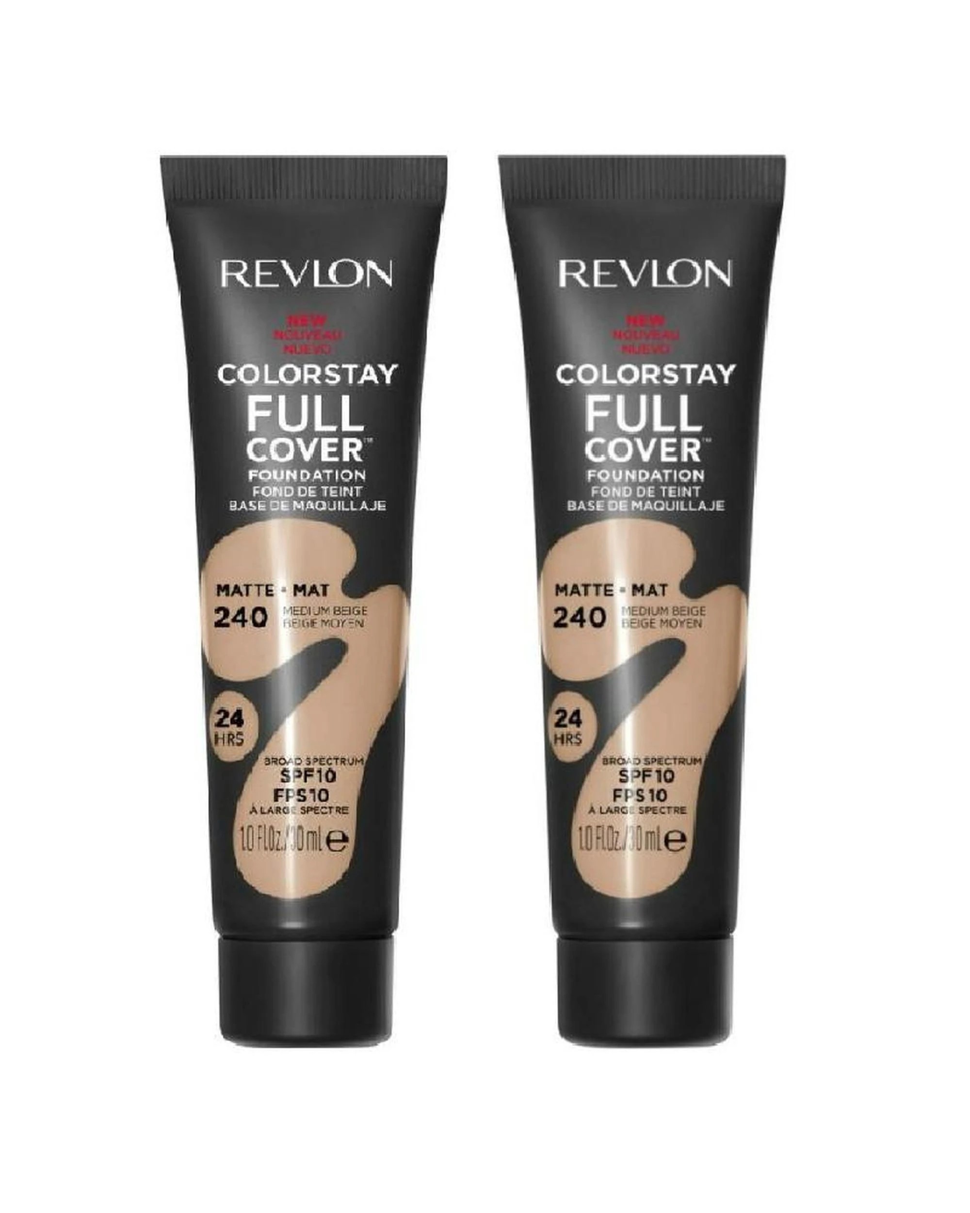 1 2 x Revlon ColorStay Full Cover Matte Foundation 30mL - 240 Medium Beige - Beige, 1 of 1
