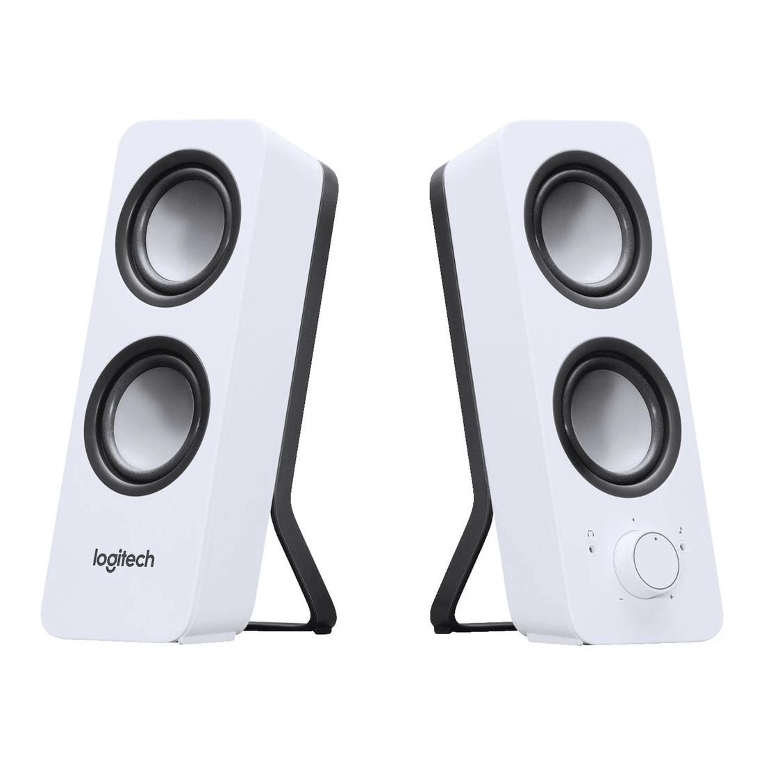 2 Logitech Multimedia Speakers White Z200, 2 of 4