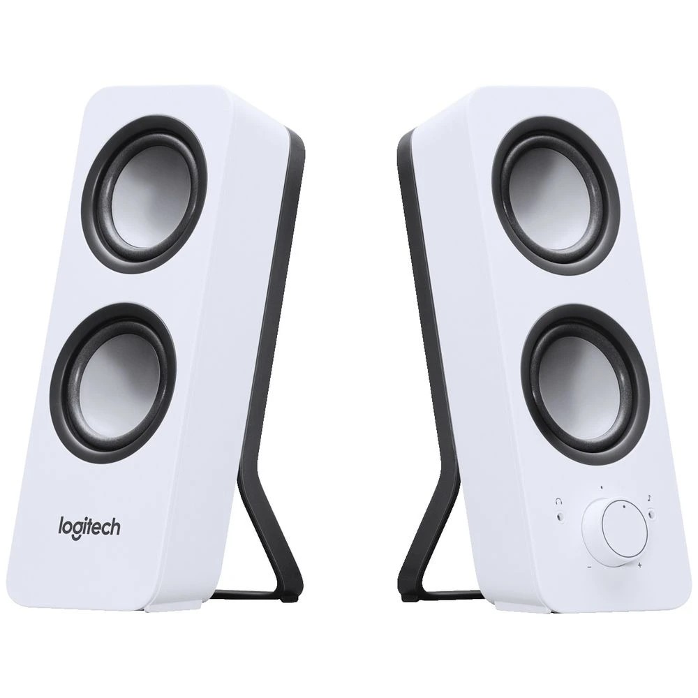 2 Logitech Multimedia Speakers White Z200, 2 of 4