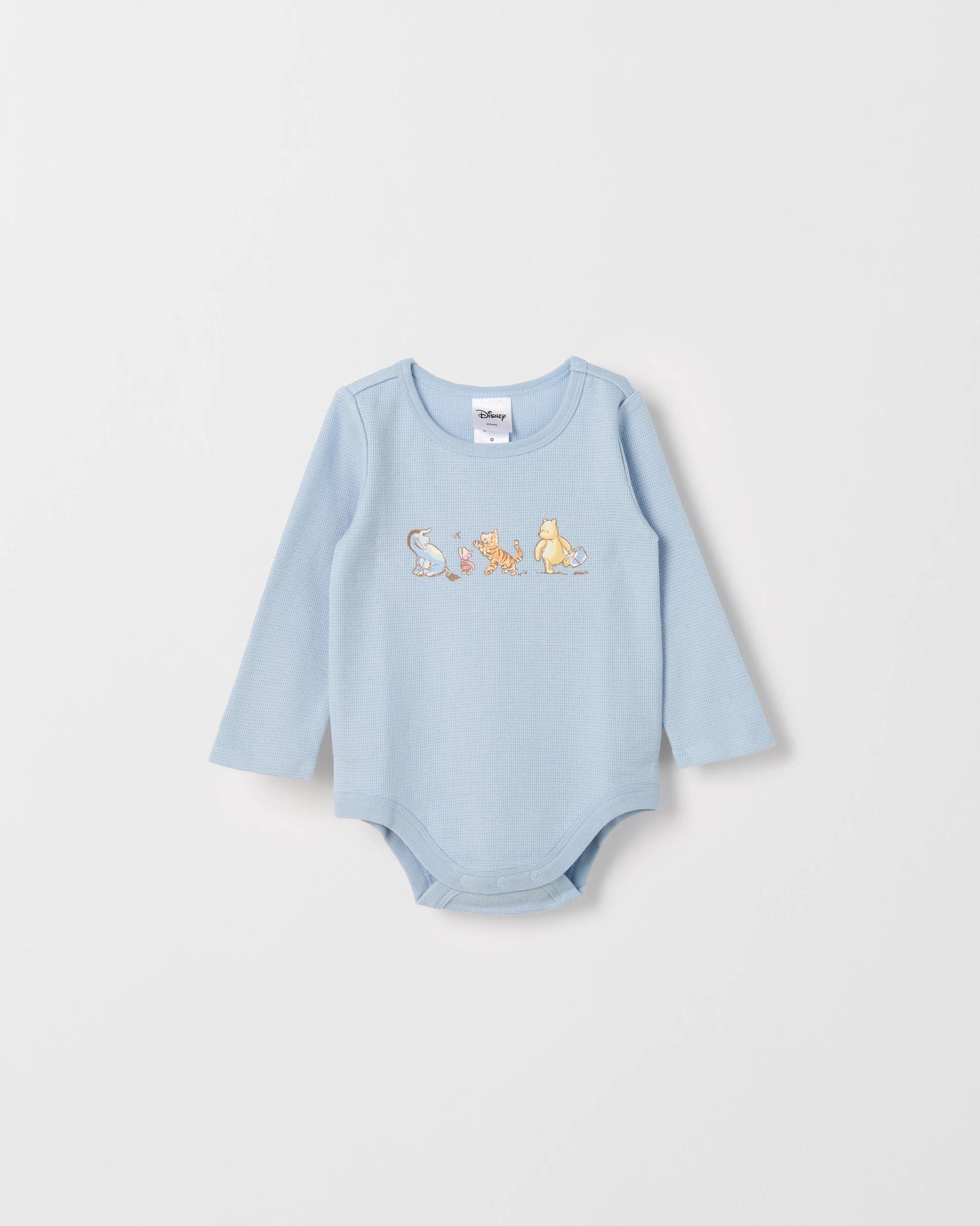 2 Disney Winnie The Pooh Australian Cotton 2 Pack Baby Bodysuits WINNIE, 2 of 5