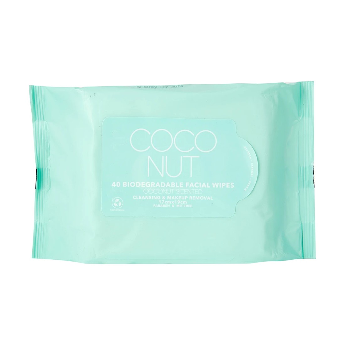 1 40 Pack Cleansing & Makeup Removal Facial Wipes - Coconut Scented, 1 of 4