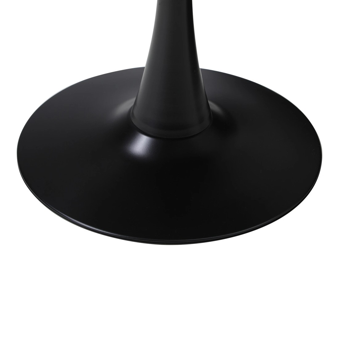 8 Oikiture 90cm Dining Table Kitchen Swivel Marble Tulip Round Metal Leg
 - Black, 8 of 9