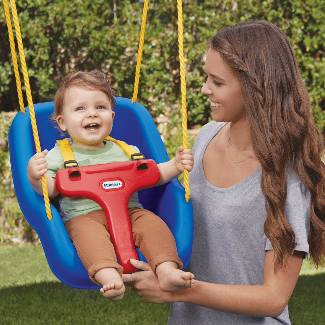 1 Little Tikes 2-in-1 Snug 'n Secure Swing
 - Blue, 1 of 6
