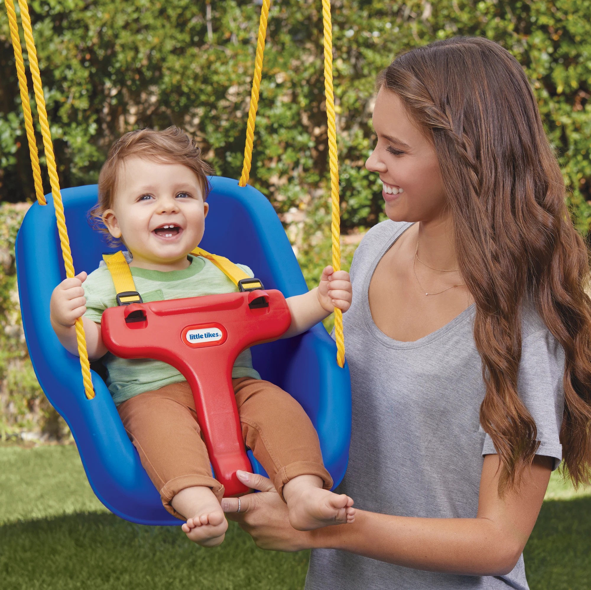 1 Little Tikes 2-in-1 Snug 'n Secure Swing - Blue, 1 of 6