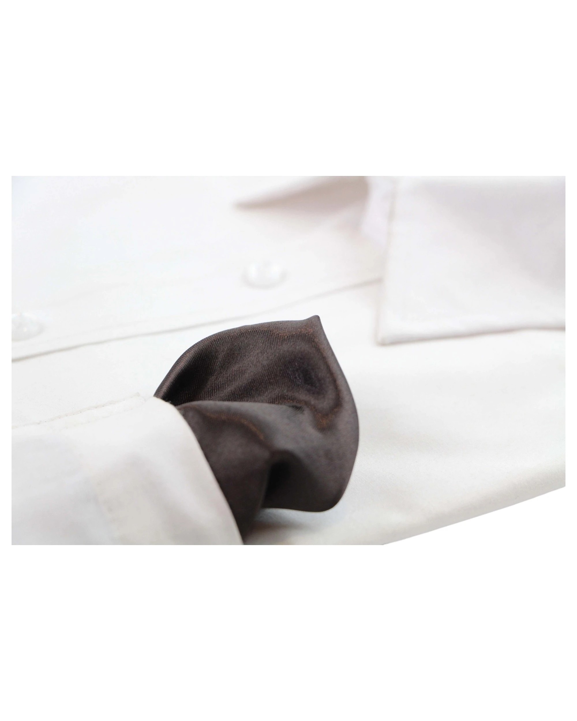 3 Zasel Mens Pocket Square - Brown, 3 of 3