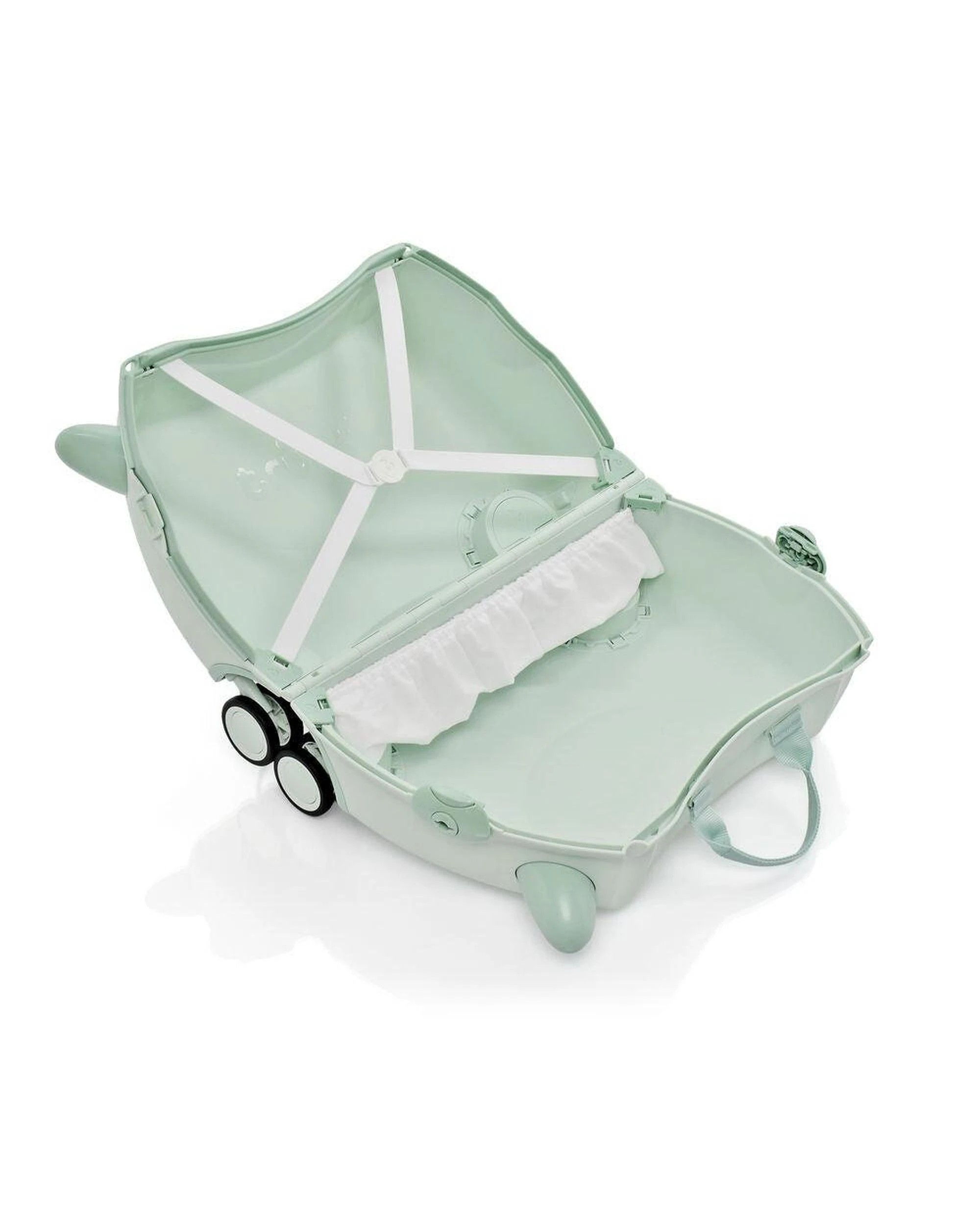 2 Trunki Glide Ride on Luggage Kids Suitcase Toy Box Solid Green, 2 of 7