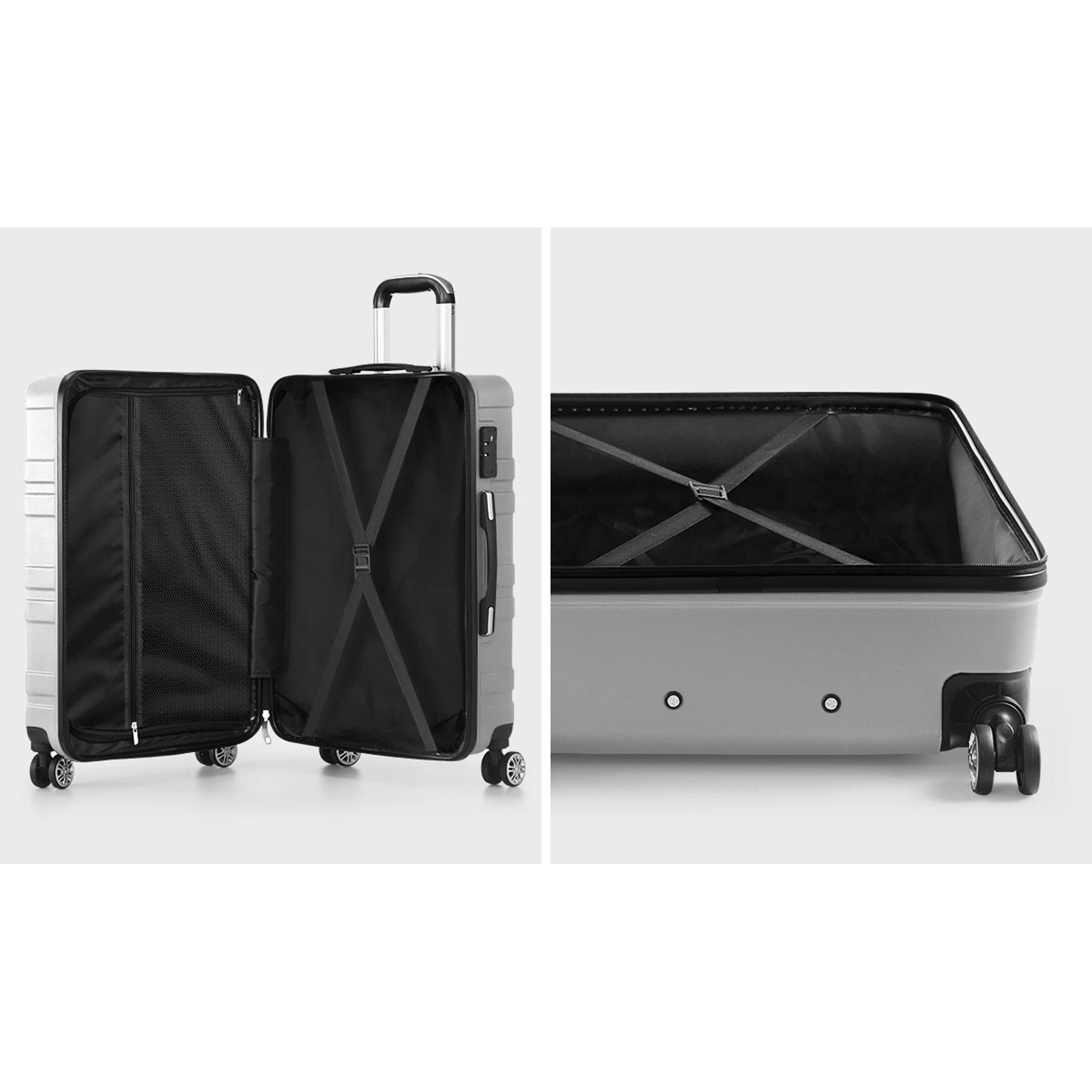 7 Mazam 28" Luggage Suitcase Travel TSA Lock Storage Hard Shell Case - Silver, 7 of 9
