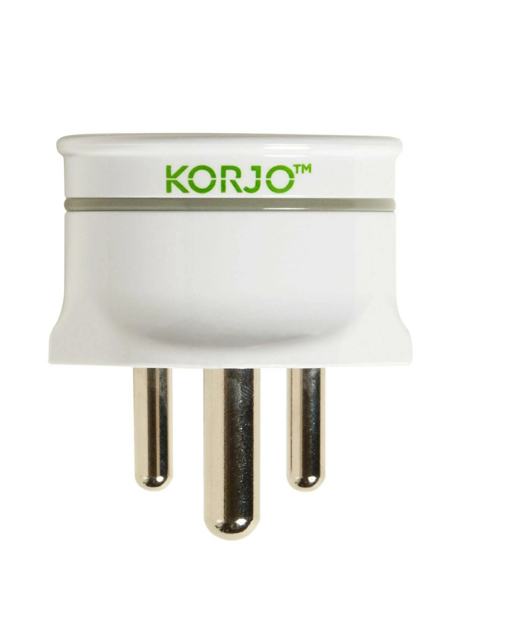 3 Korjo Travel Adaptor Plug - Aus to India - White, 3 of 3