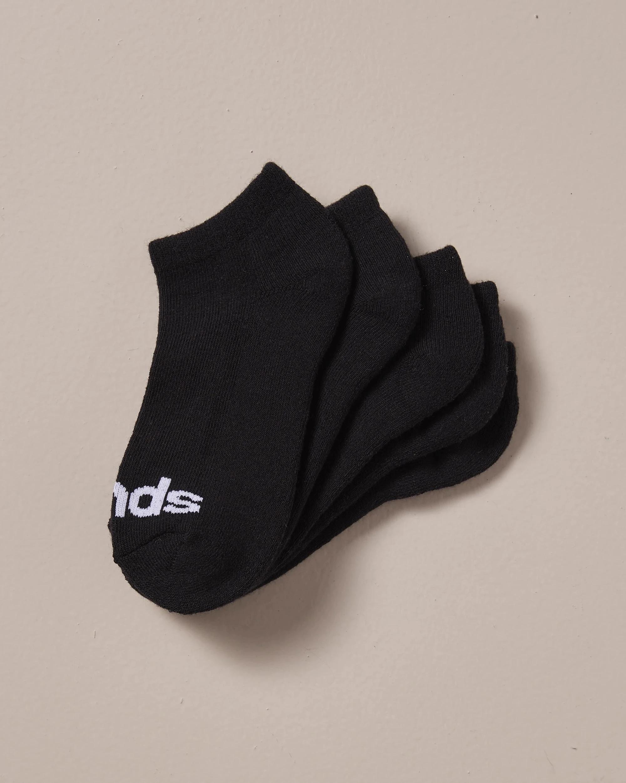 1 Bonds Kids Cushioned Low Cut 5 Pack Socks BLACK, 1 of 2