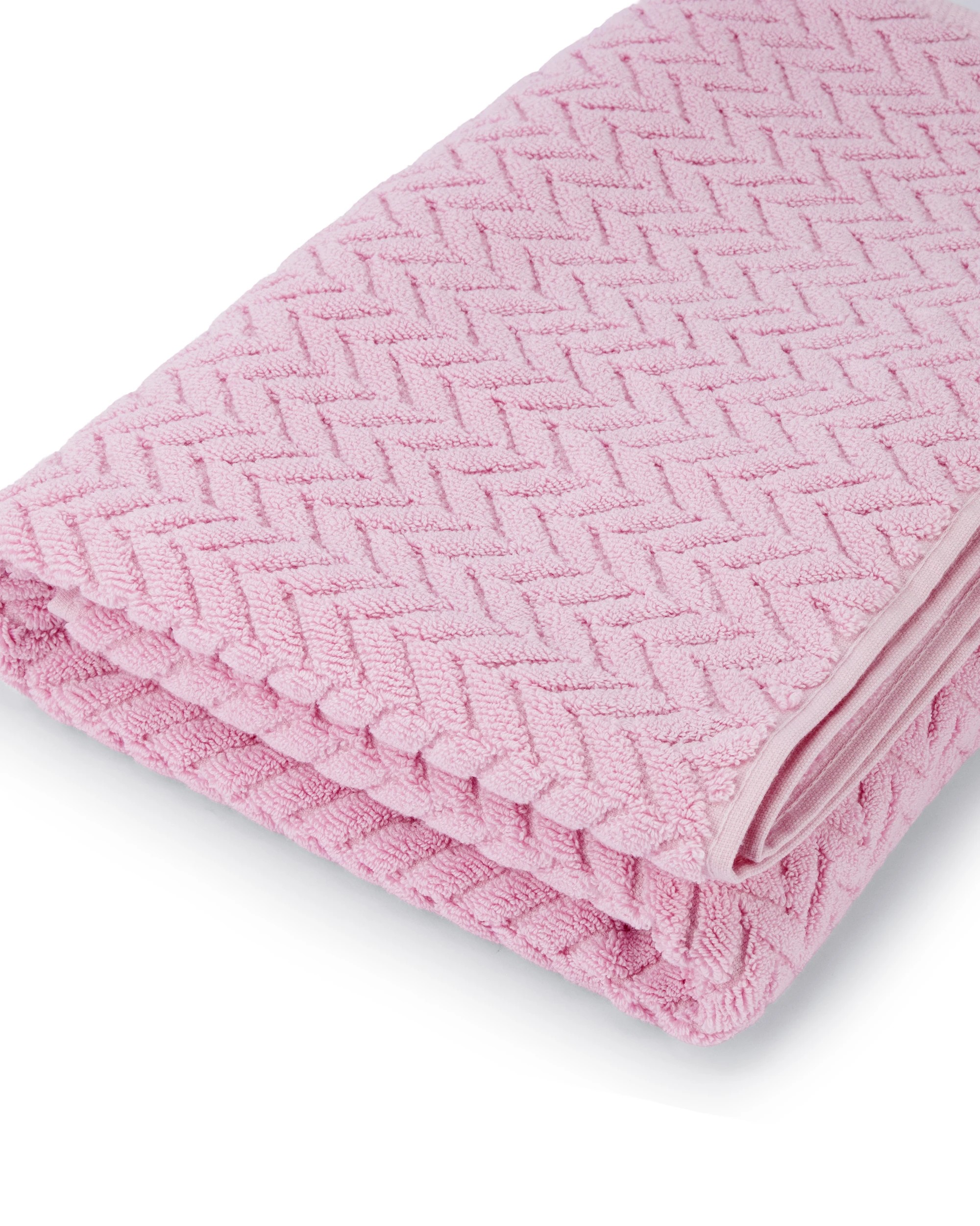 4 Chevron Cotton Bath Sheet - Pink, 4 of 6