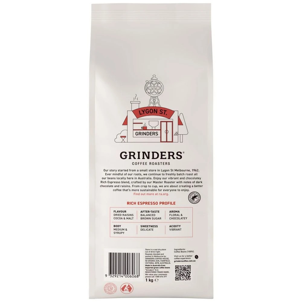 3 Grinders Rich Espresso Coffee Beans 1kg, 3 of 3