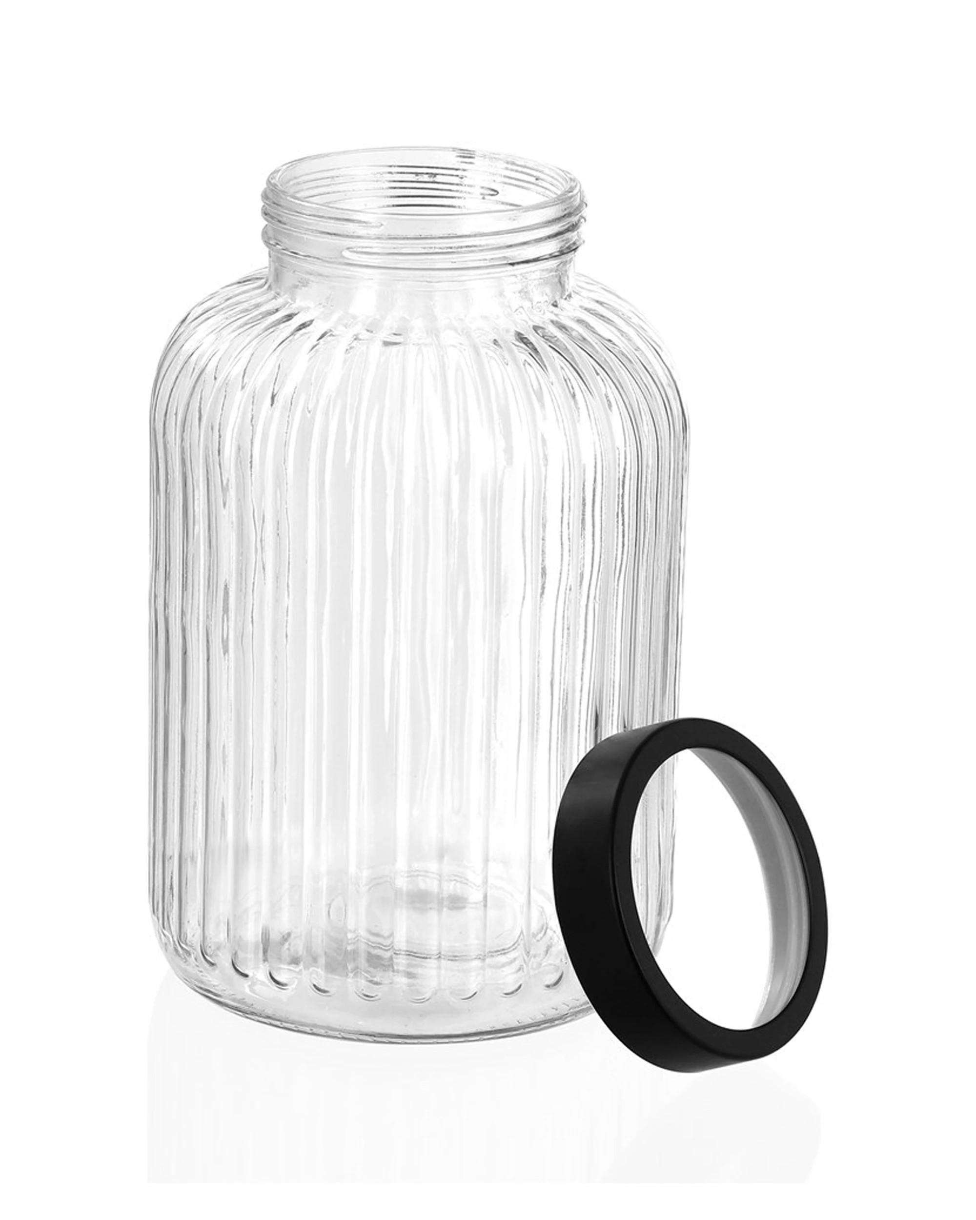 4 Lemon & Lime Brooklyn 5l/26cm Glass Jar Container Food Storage W/ Lid Clear
 - Clear, 4 of 5