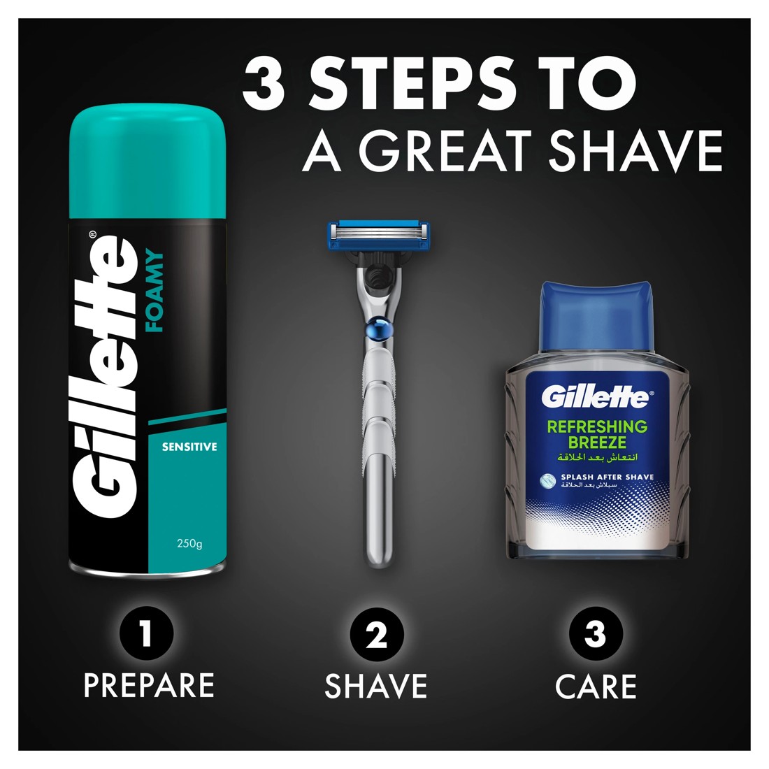 8 Gillette Shave Foam Sensitive Skin Value Pack 333g, 8 of 8