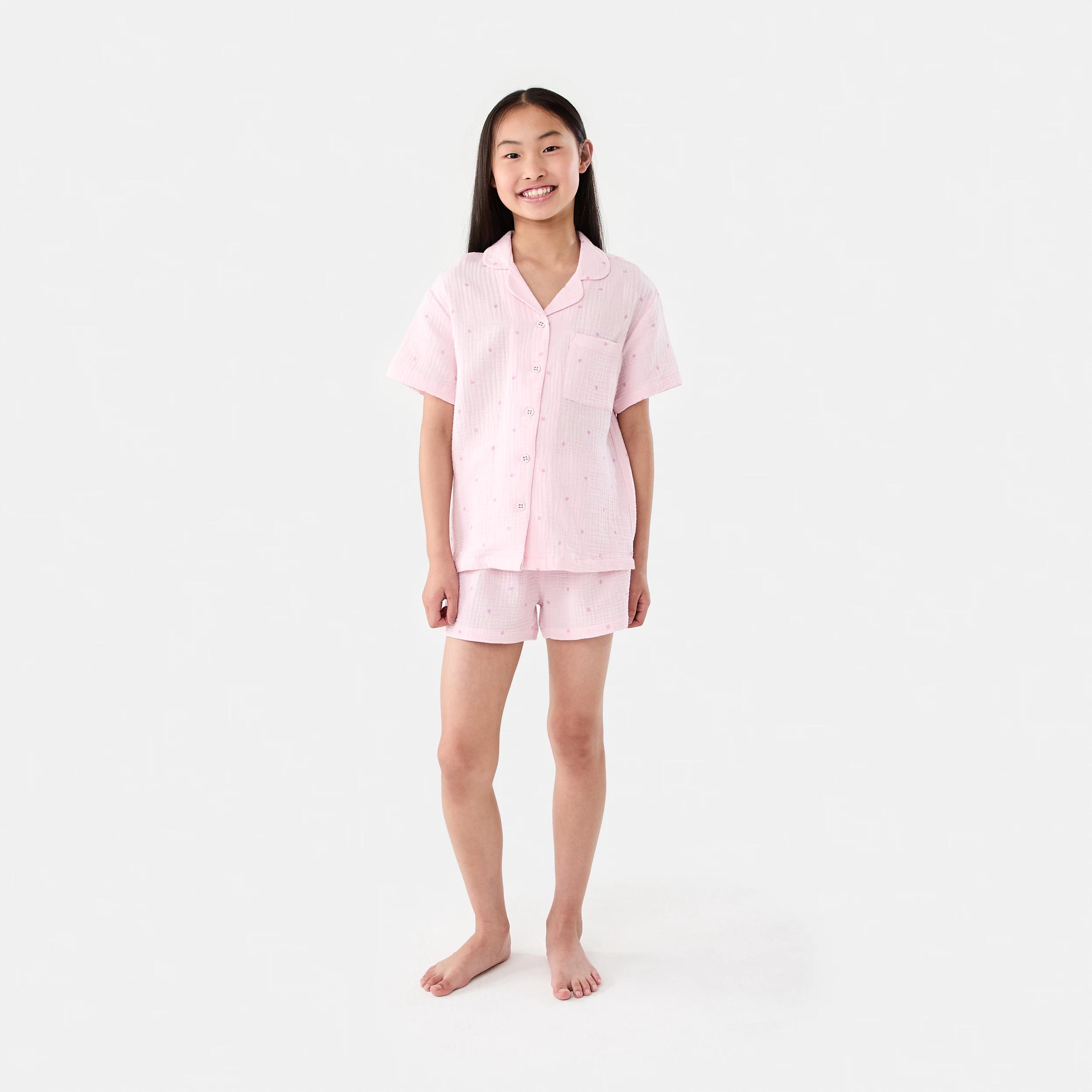 1 Short Sleeve Woven Pyjama Set PINK STRAWBERRY, 1 of 8