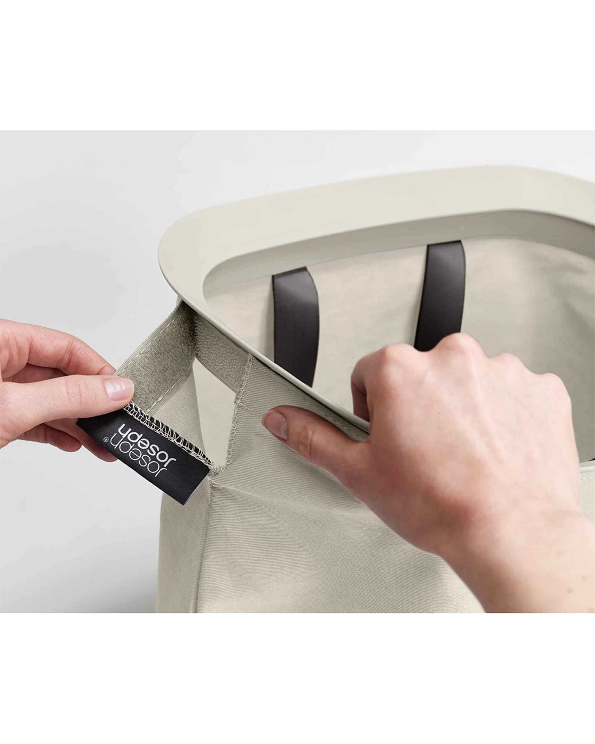 6 Joseph Joseph Tota Trio 90L Laundry Separation Basket Three Compartments Ecru - Beige, 6 of 6