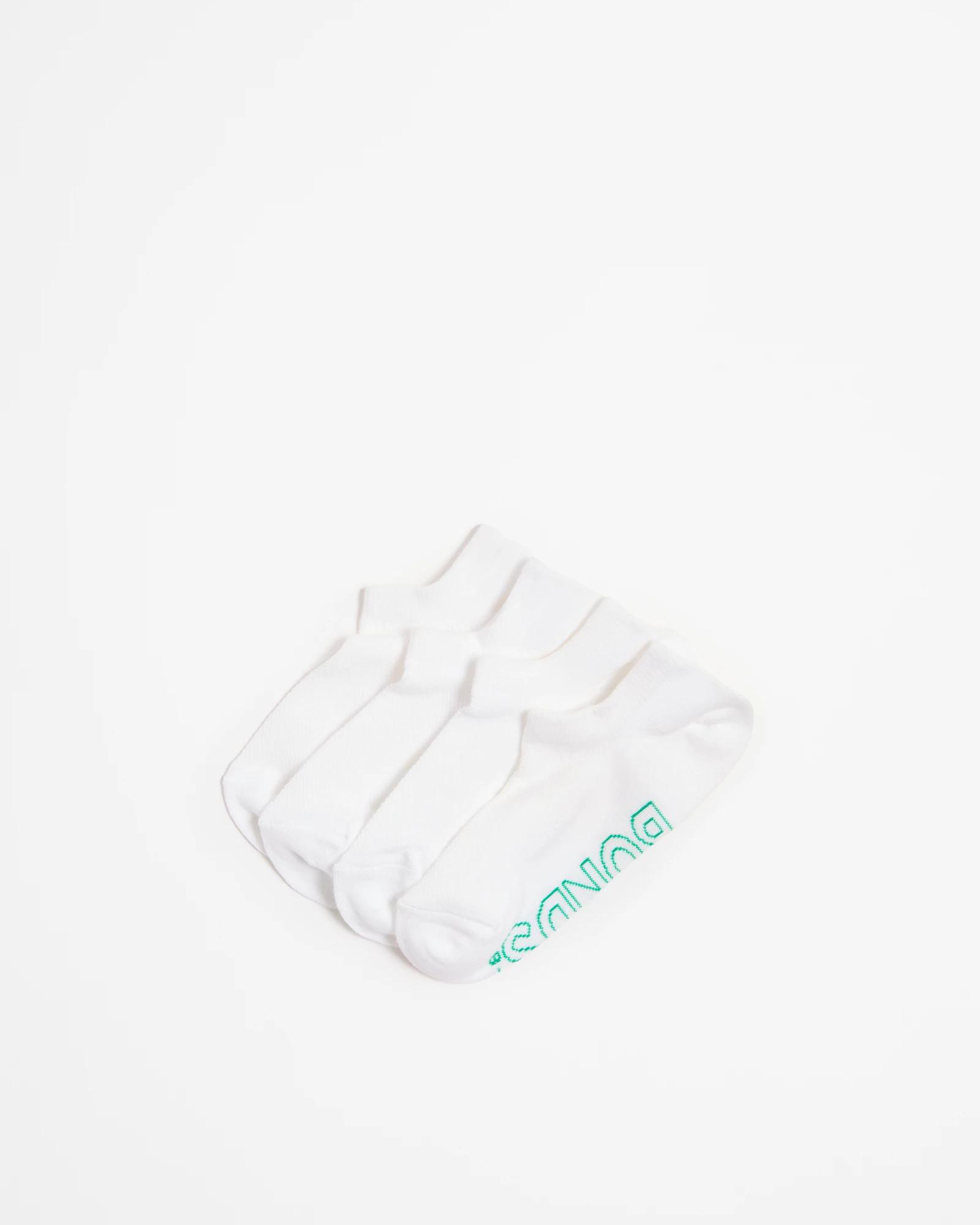 1 Women's Logo Lightweight No Show Socks 4 Pack - Bonds WHITE, 1 of 3