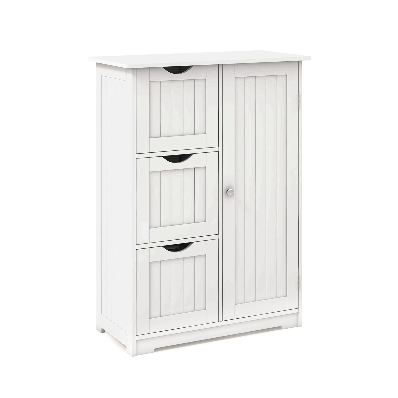 1 Costway Bathroom Floor Cabinet w/3 Drawers Entryway Storage Unit Organizer, 1 of 3
