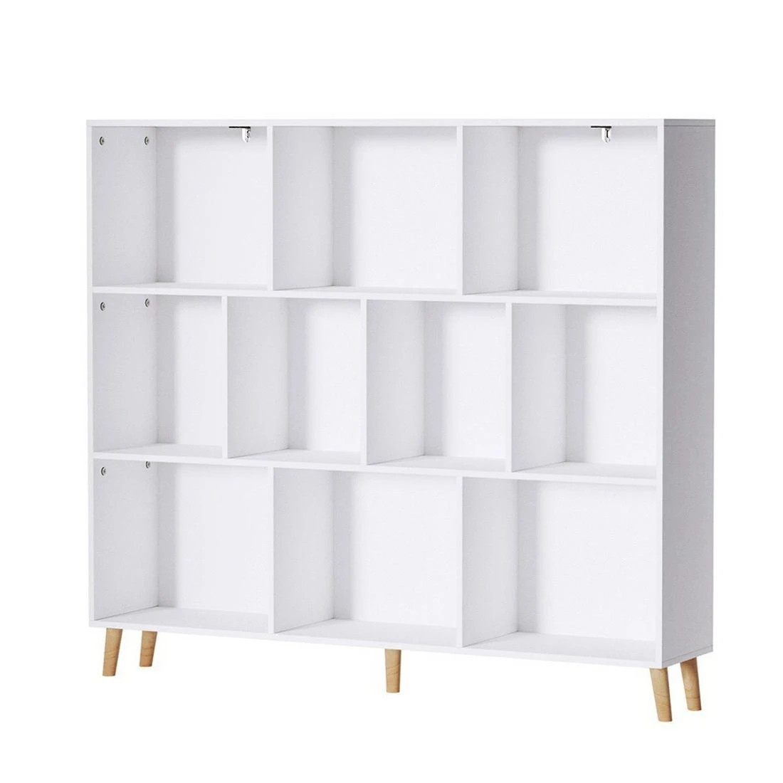 1 Artiss Bookshelf 3 Tiers 10 Cubes - White, 1 of 8