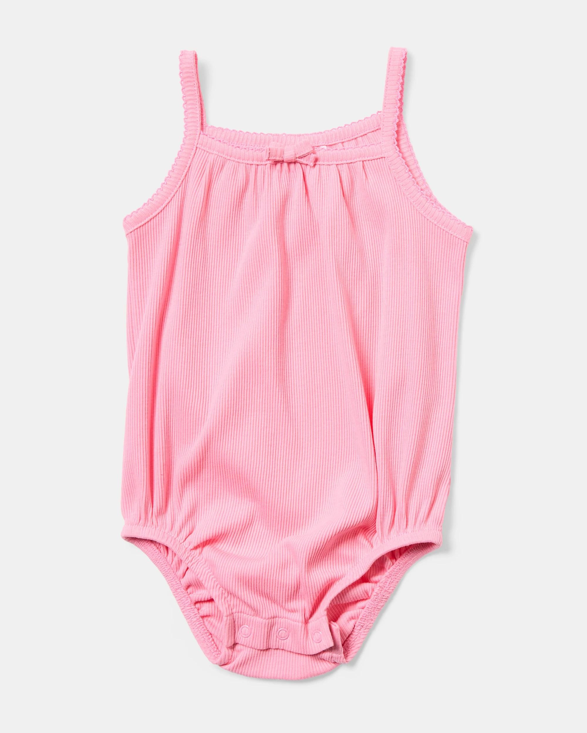 4 3 Pack Sleeveless Rib Bodysuits Fruit Strp, 4 of 9