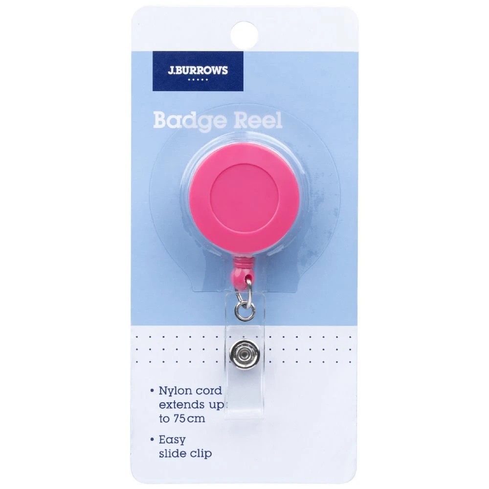 1 J.Burrows Badge Reel Pink, 1 of 2