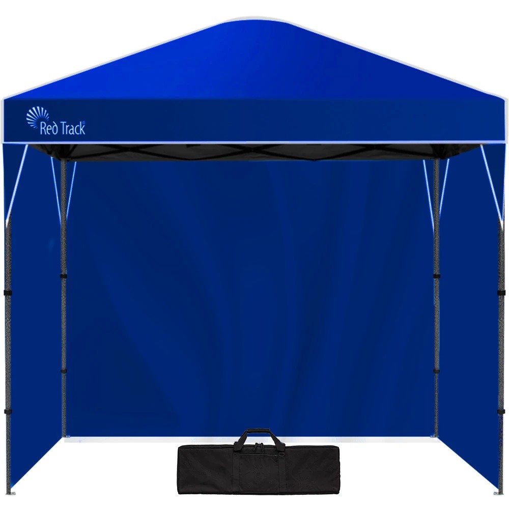 1 Red Track 3x3m Folding Gazebo with 3 Walls, Carry Bag - Blue, 1 of 1