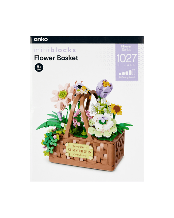1027 Piece Mini Blocks Flower Series: Flower Basket