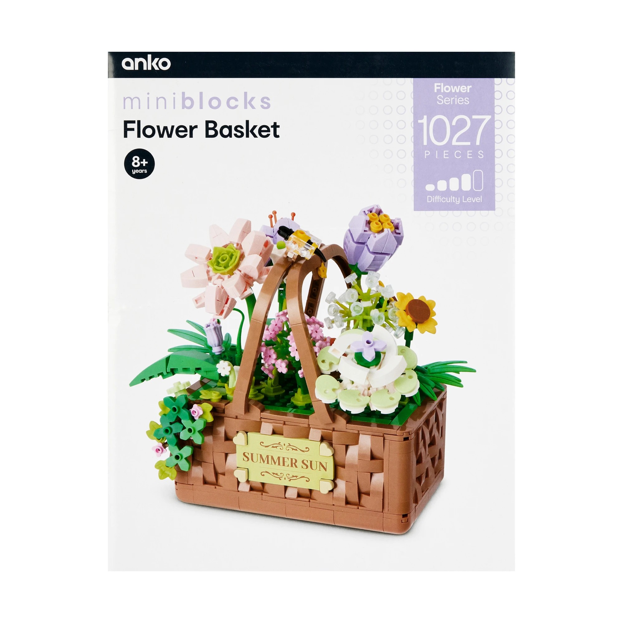 1 1027 Piece Mini Blocks Flower Series: Flower Basket, 1 of 5