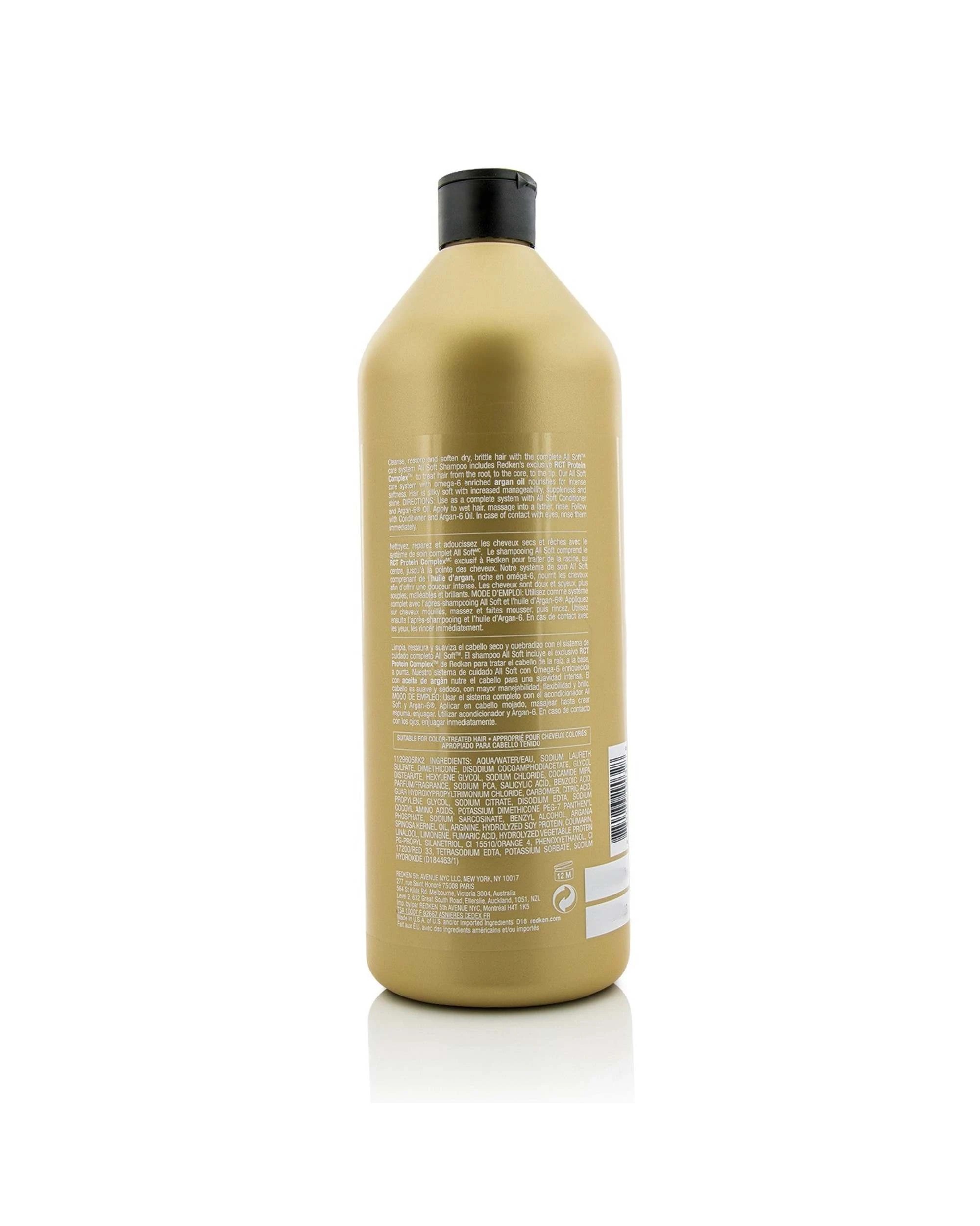 2 Redken All Soft Shampoo (For Dry/ Brittle Hair) 1000ml/33.8oz, 2 of 3