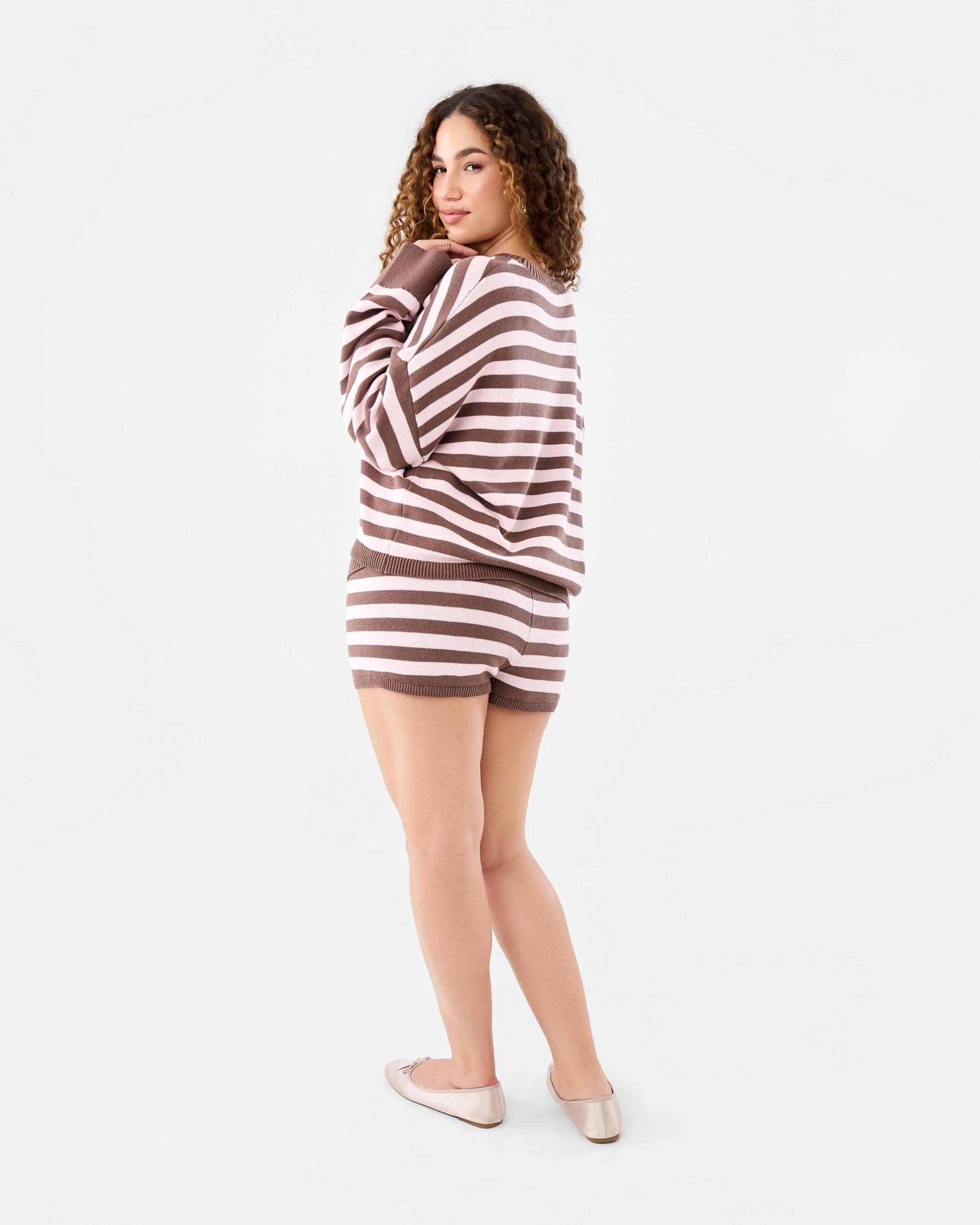4 Knit Fold Over Shorts Bllet Pink, 4 of 7