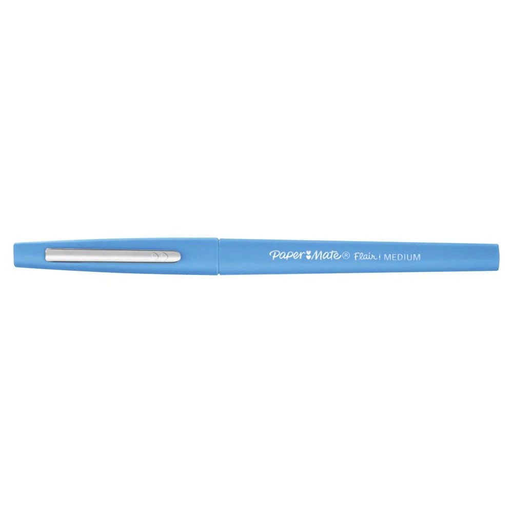 2 Paper Mate Medium Flair Fineliner 0.7mm Sky Blue, 2 of 2