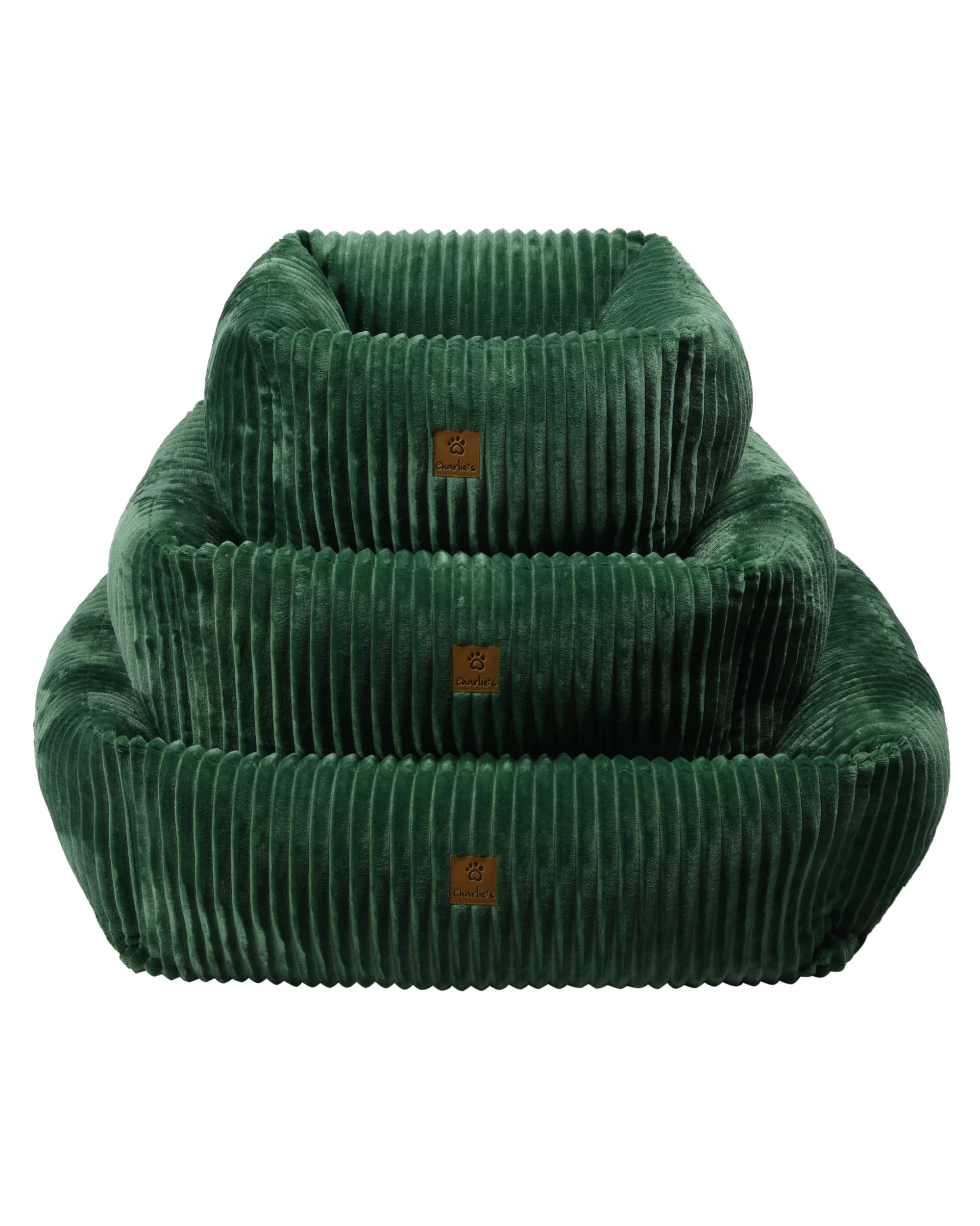 8 Charlie's Ascher Plush Corduroy Square Dog Bed Small - Eden Green, 8 of 8
