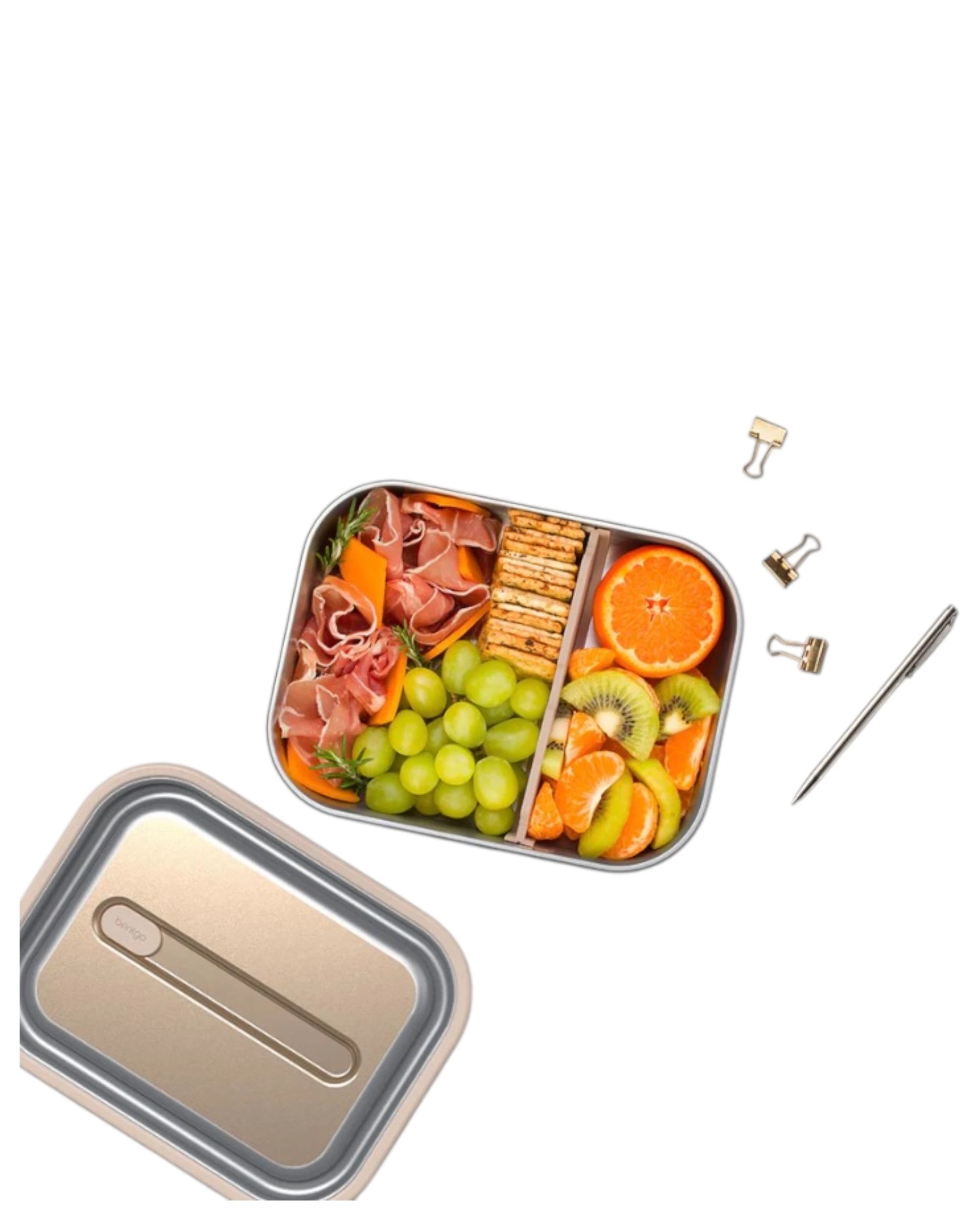 3 Bentgo Stainless Steel Lunch Box Container Storage - Gold, 3 of 5