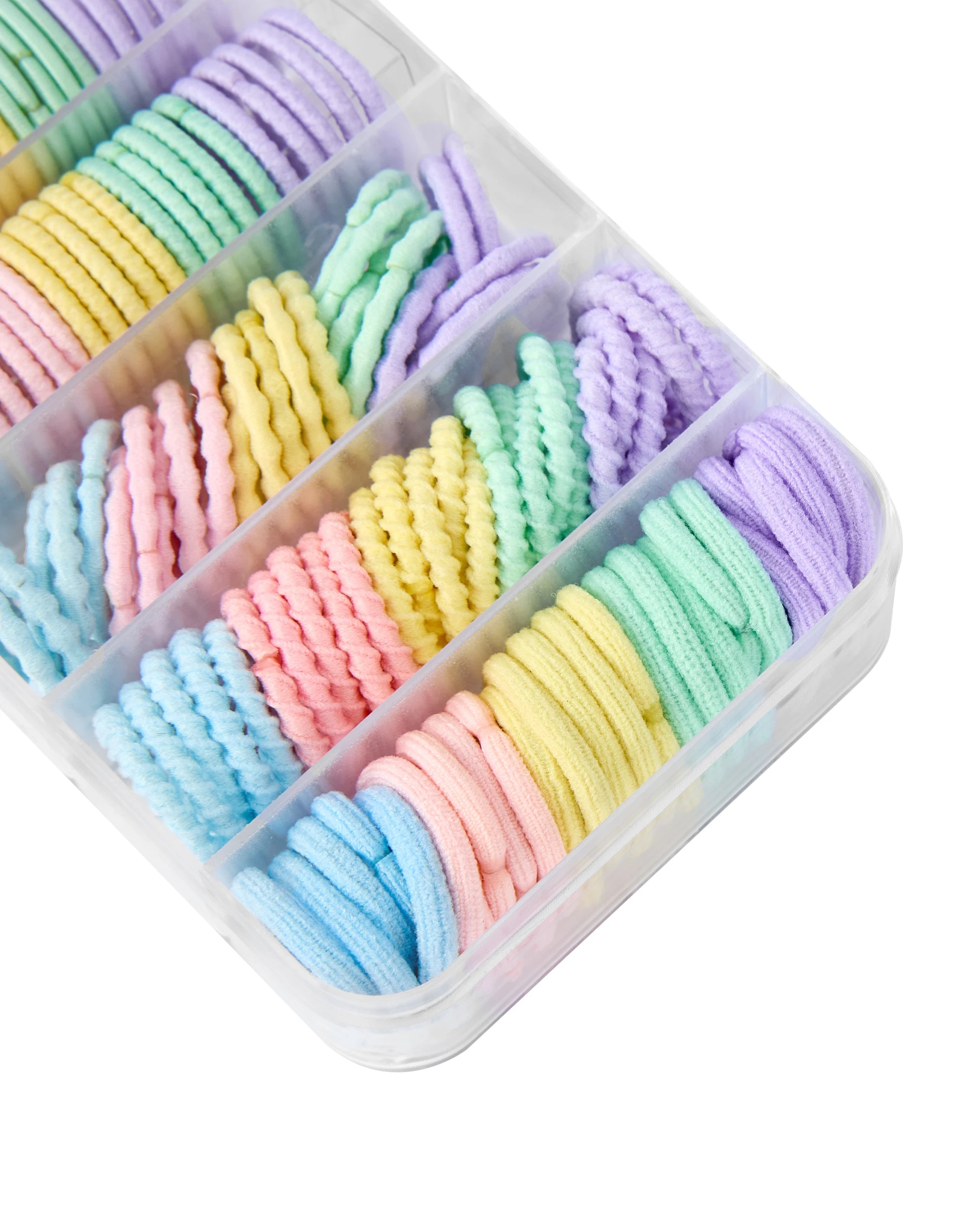 4 OXX Haircare 125 Piece Hair Elastics with Container, 4 of 5