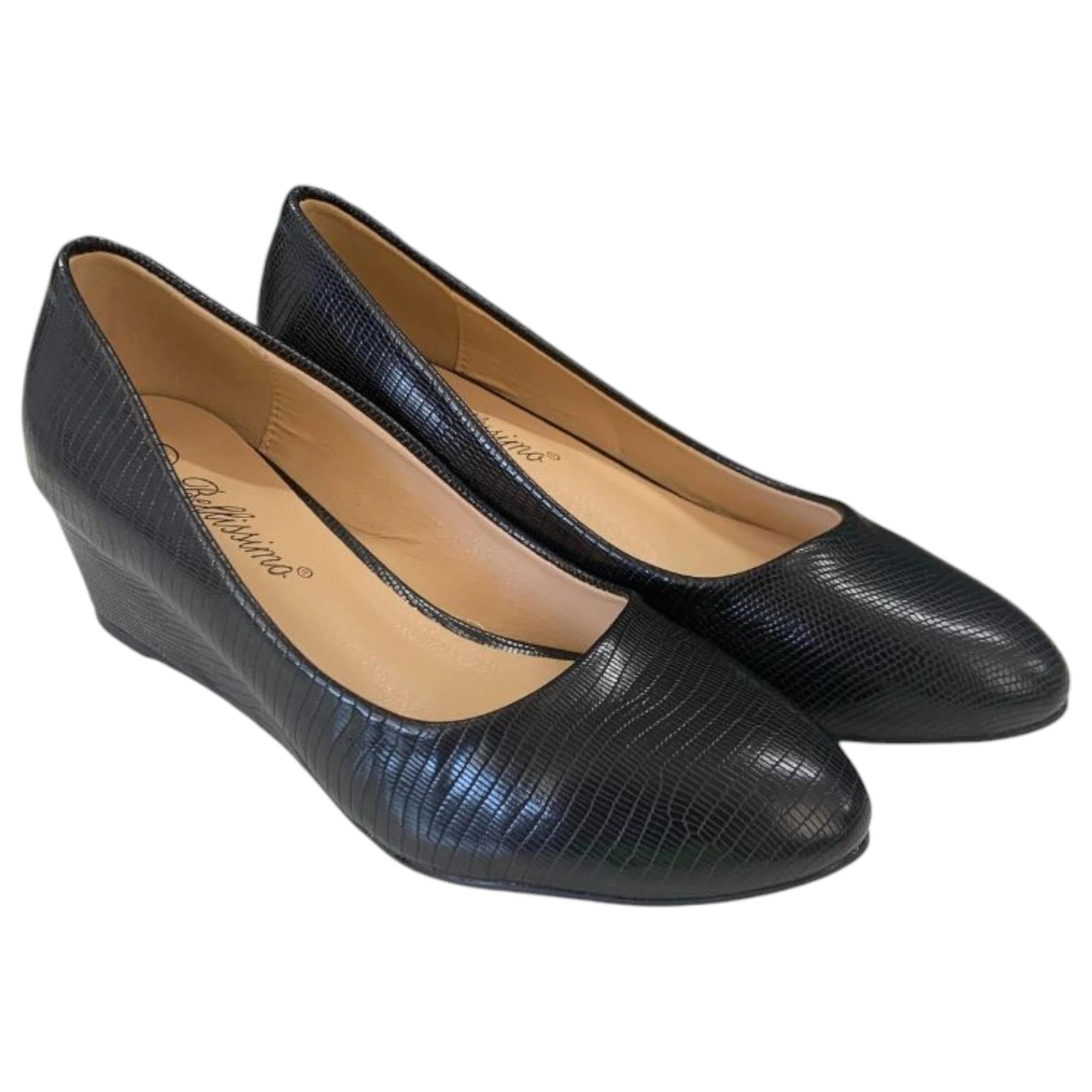 4 Bellissimo Womens Sonoma Dress Heels Shoes BLACK, 4 of 7